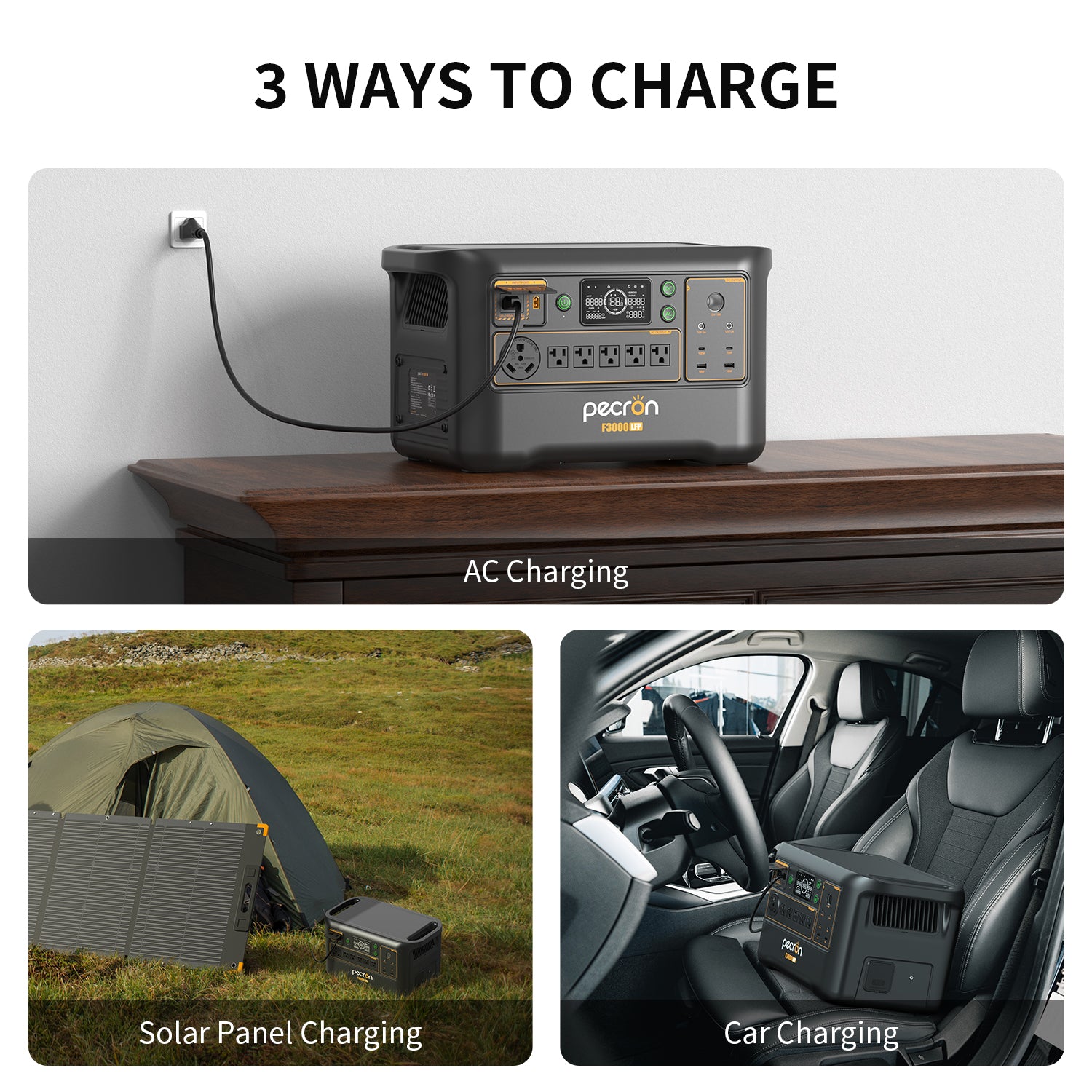 PECRON F3000LFP Portable Power Station 3600W 3072Wh PRE-ORDER