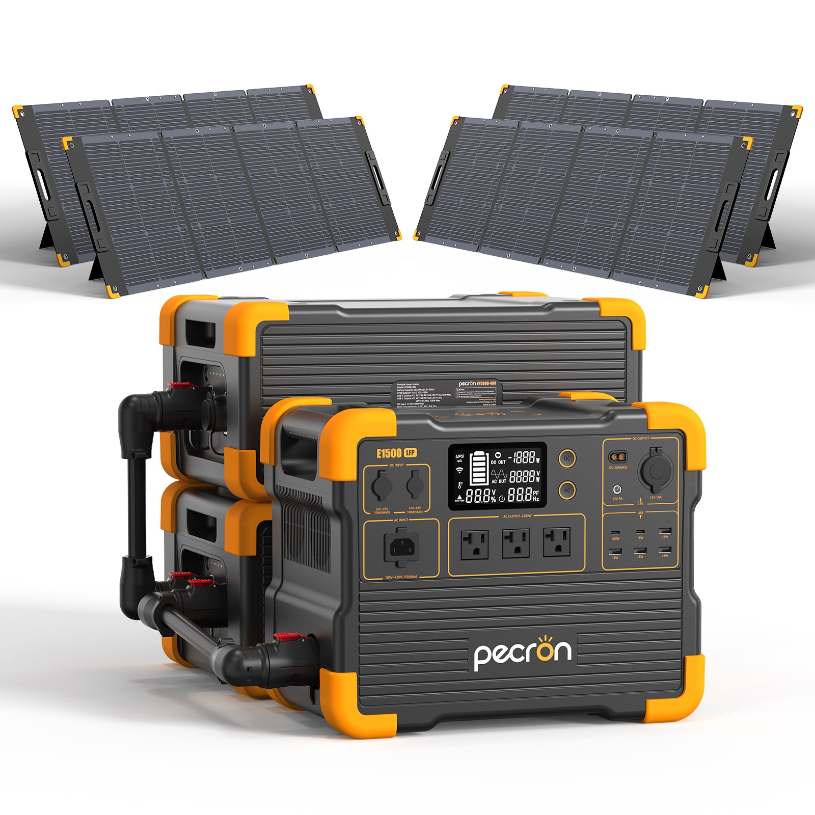PECRON E1500LFP Expandable Portable Power Station 2200W 1536Wh
