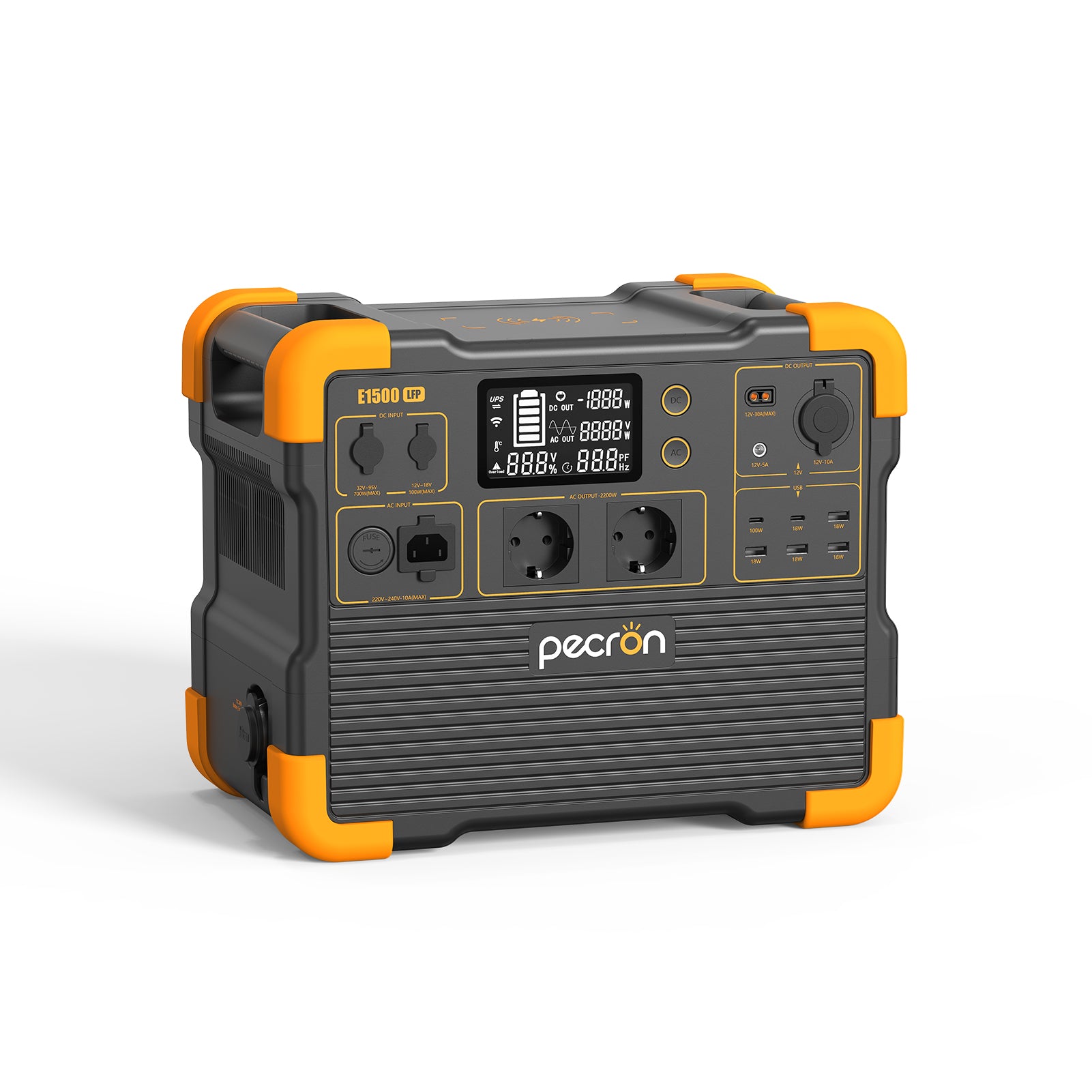 PECRON E1500LFP Expandable Power Station 2200W 1536Wh 230V EU Version
