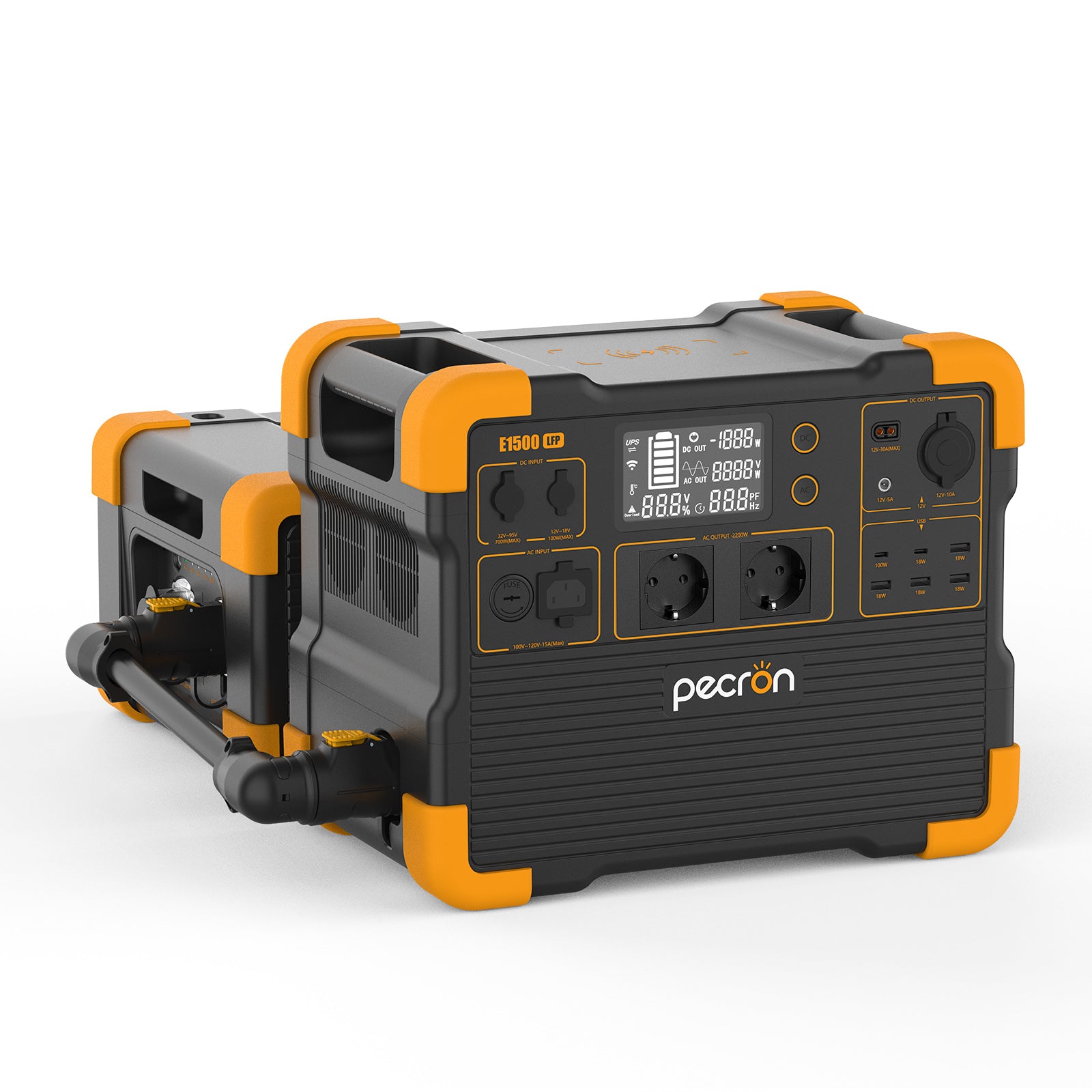PECRON E1500LFP Expandable Power Station 2200W 1536Wh 230V EU Version