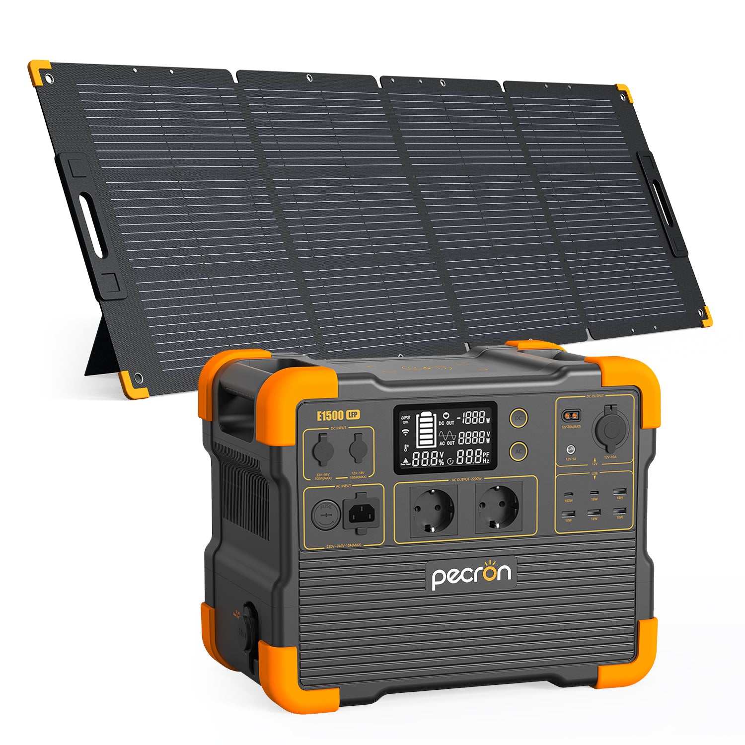 PECRON E1500LFP Expandable Power Station 2200W 1536Wh 230V EU Version