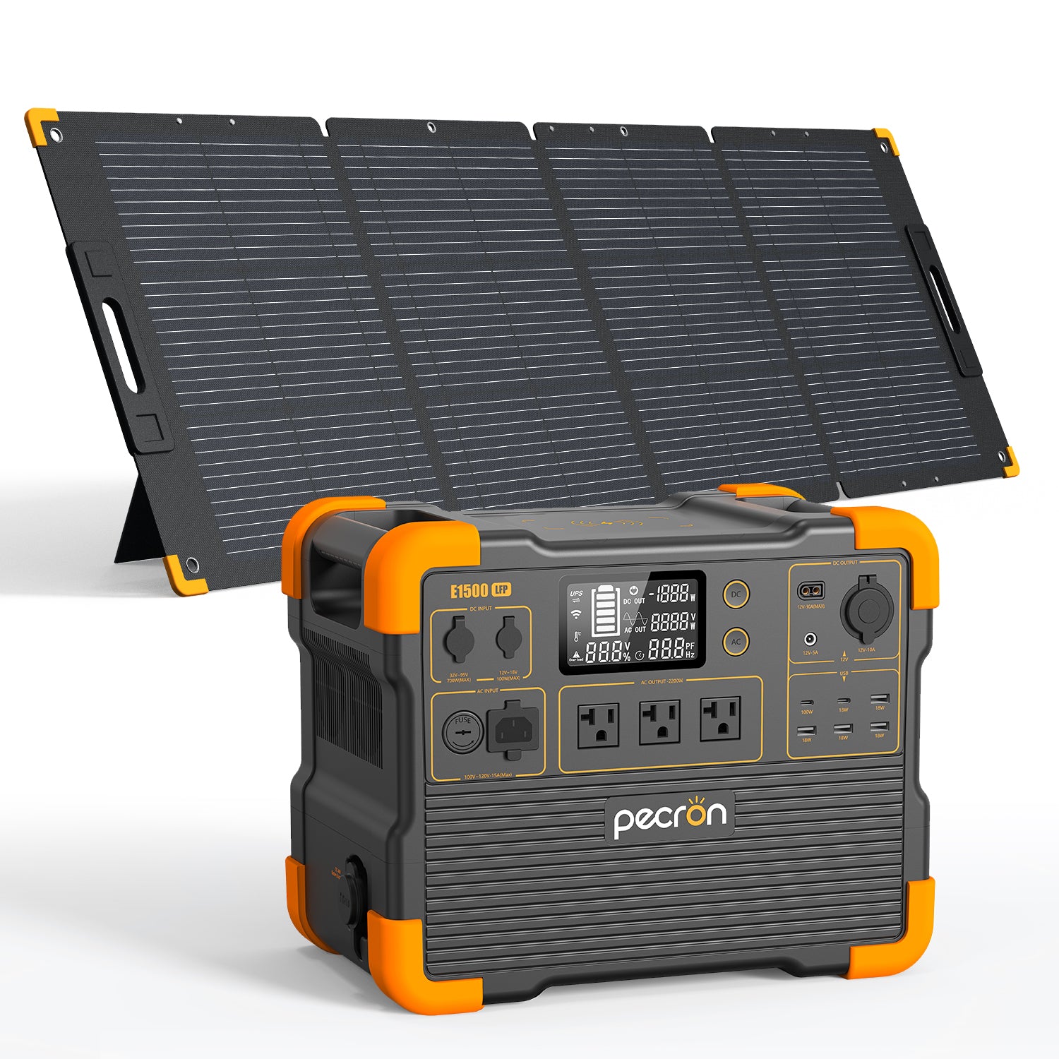 PECRON E1500LFP Solar Generator Kit