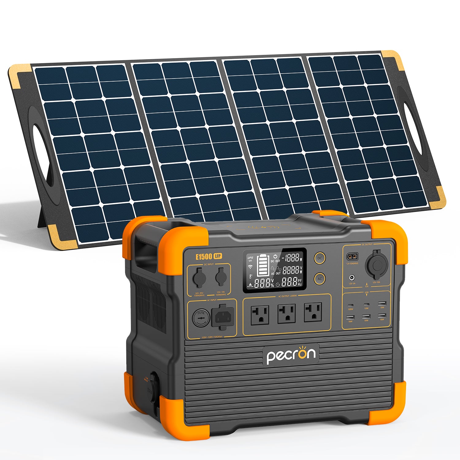 PECRON E1500LFP Solar Generator Kit