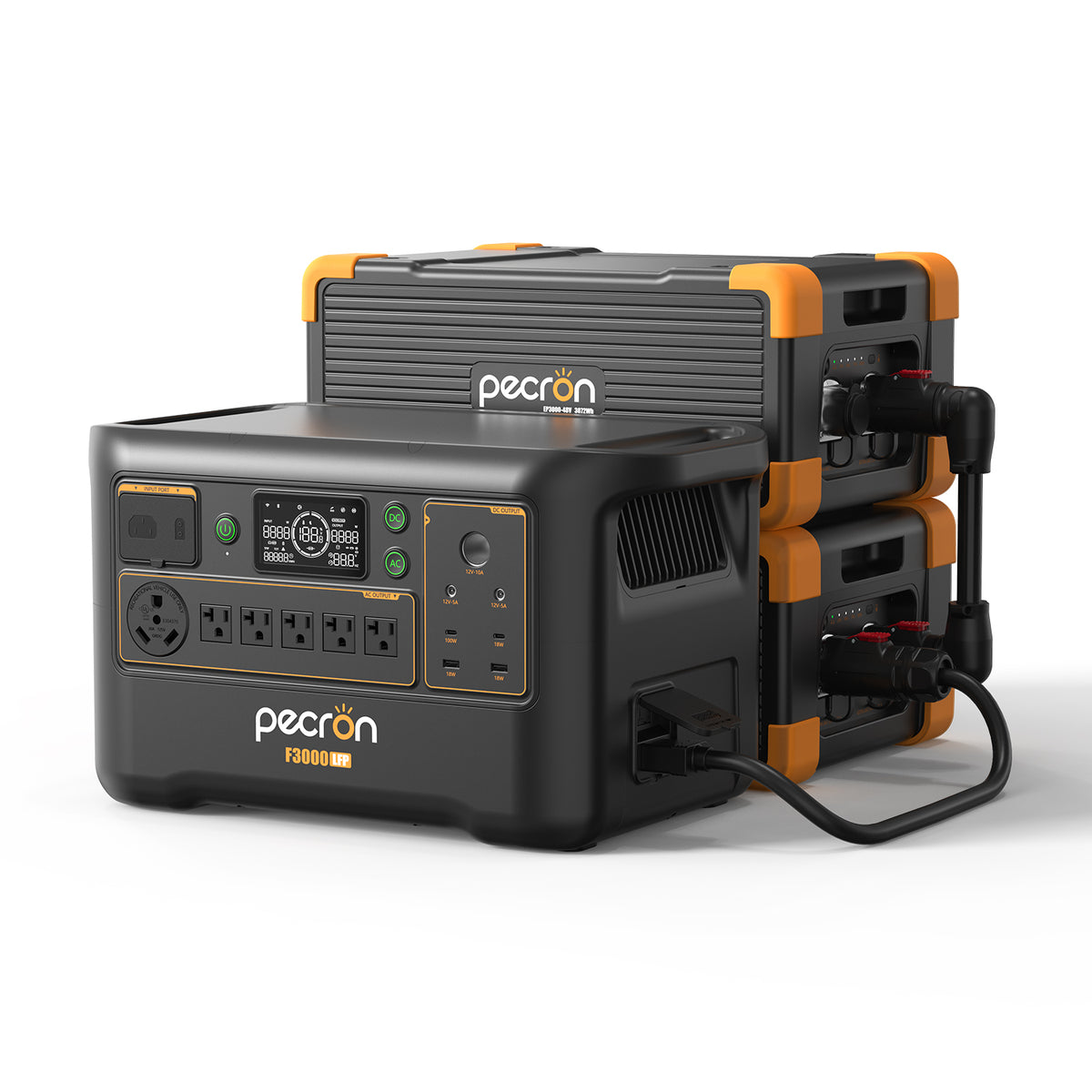 Batterie Additionnelle LiFePO4 3072 Wh Pecron - Pour Station électrique Portable E3600LFP/E1500LFP - Recharge Solaire/CA/voiture