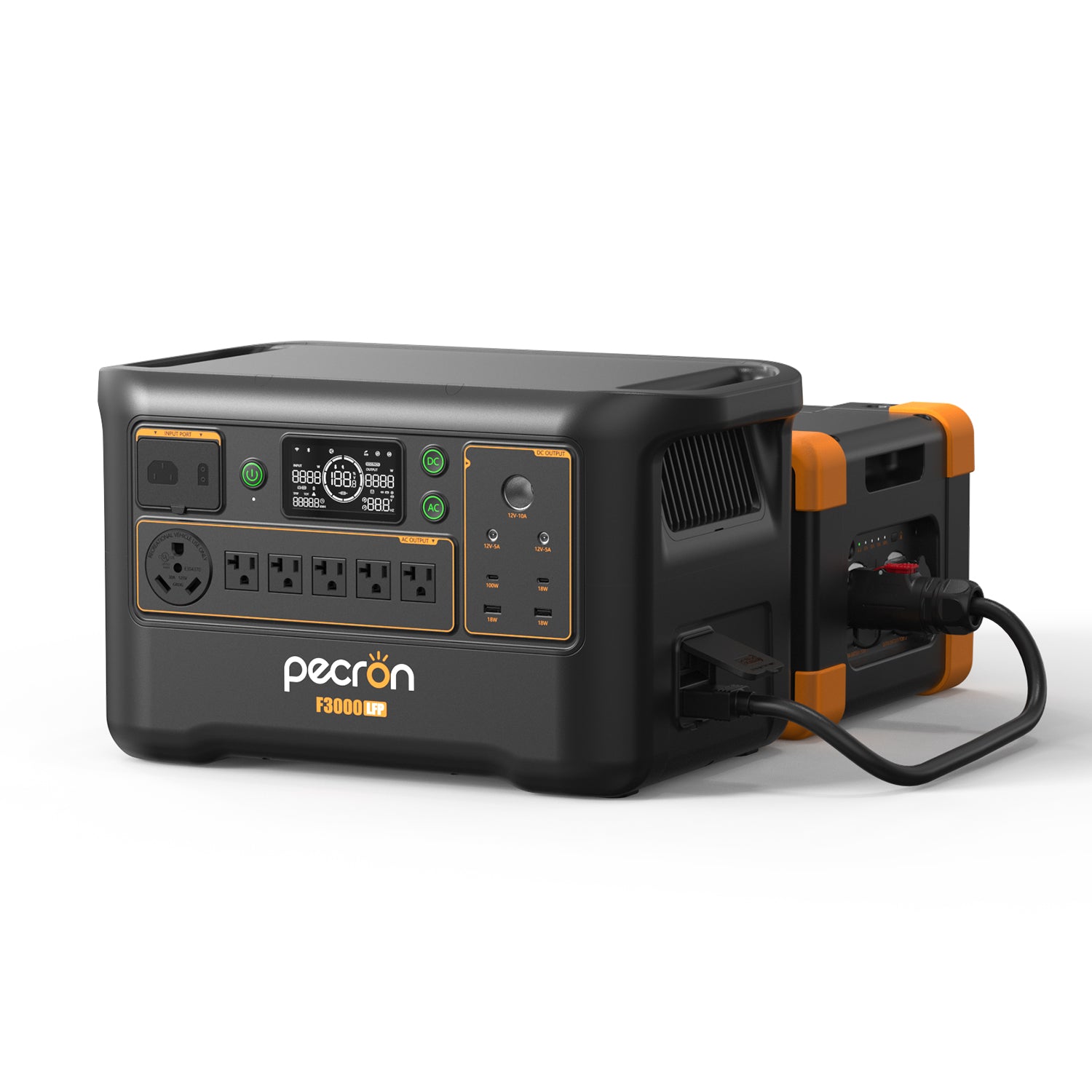 F3000LFP+EP3800-48V (with cascading cable)PRE-ORDER / Without Cart / Battery Pack EP3800-48v is 3840Wh PRE-ORDER (only battery/not output/input)