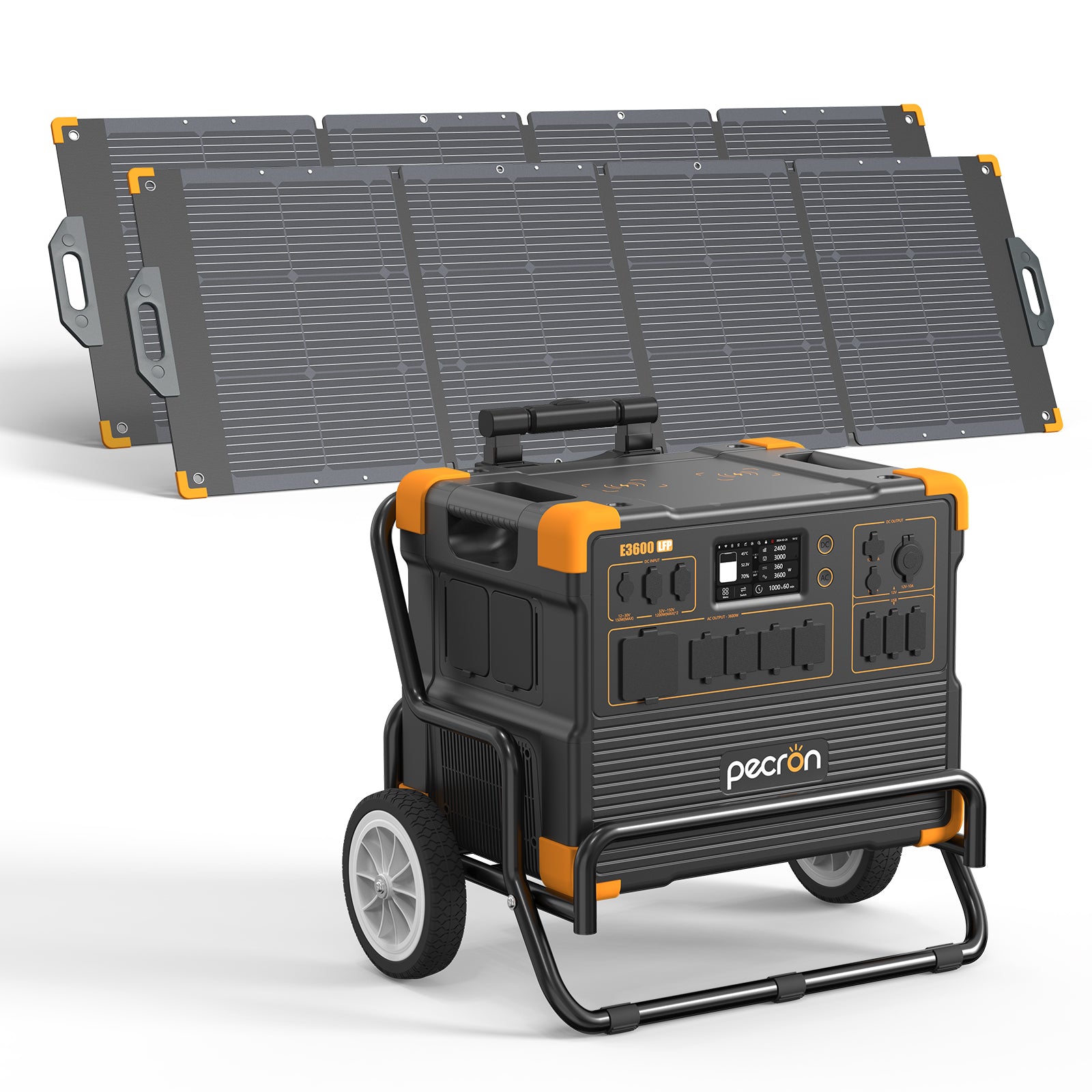 E3600LFP+2*300W Solar Panel / With Trolley / EP3800-48v is 3840Wh PRE-ORDER (only battery/not output/input)