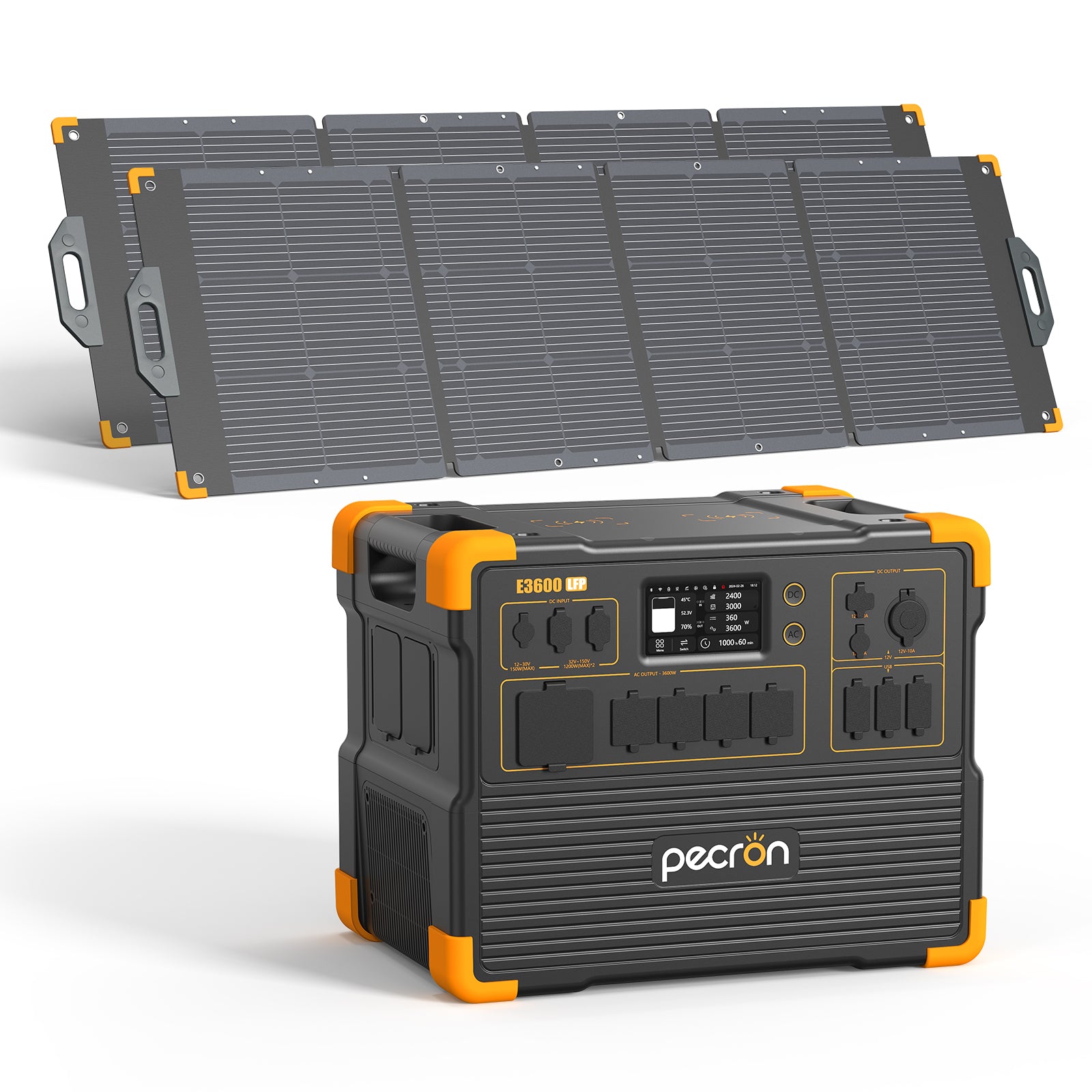 E3600LFP+2*300W Solar Panel / Without Trolley / EP3800-48v is 3840Wh PRE-ORDER (only battery/not output/input)