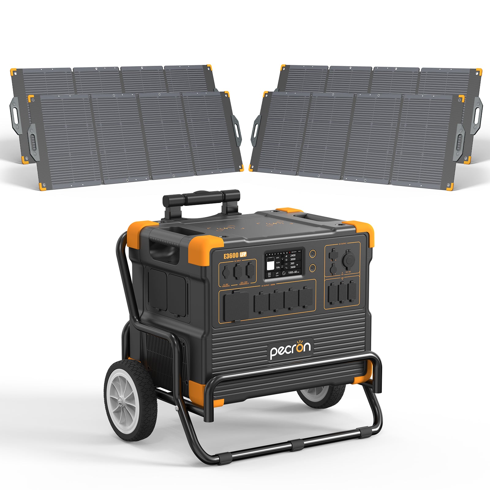 E3600LFP+4*300W Solar Panel / With Trolley / EP3800-48v is 3840Wh PRE-ORDER (only battery/not output/input)