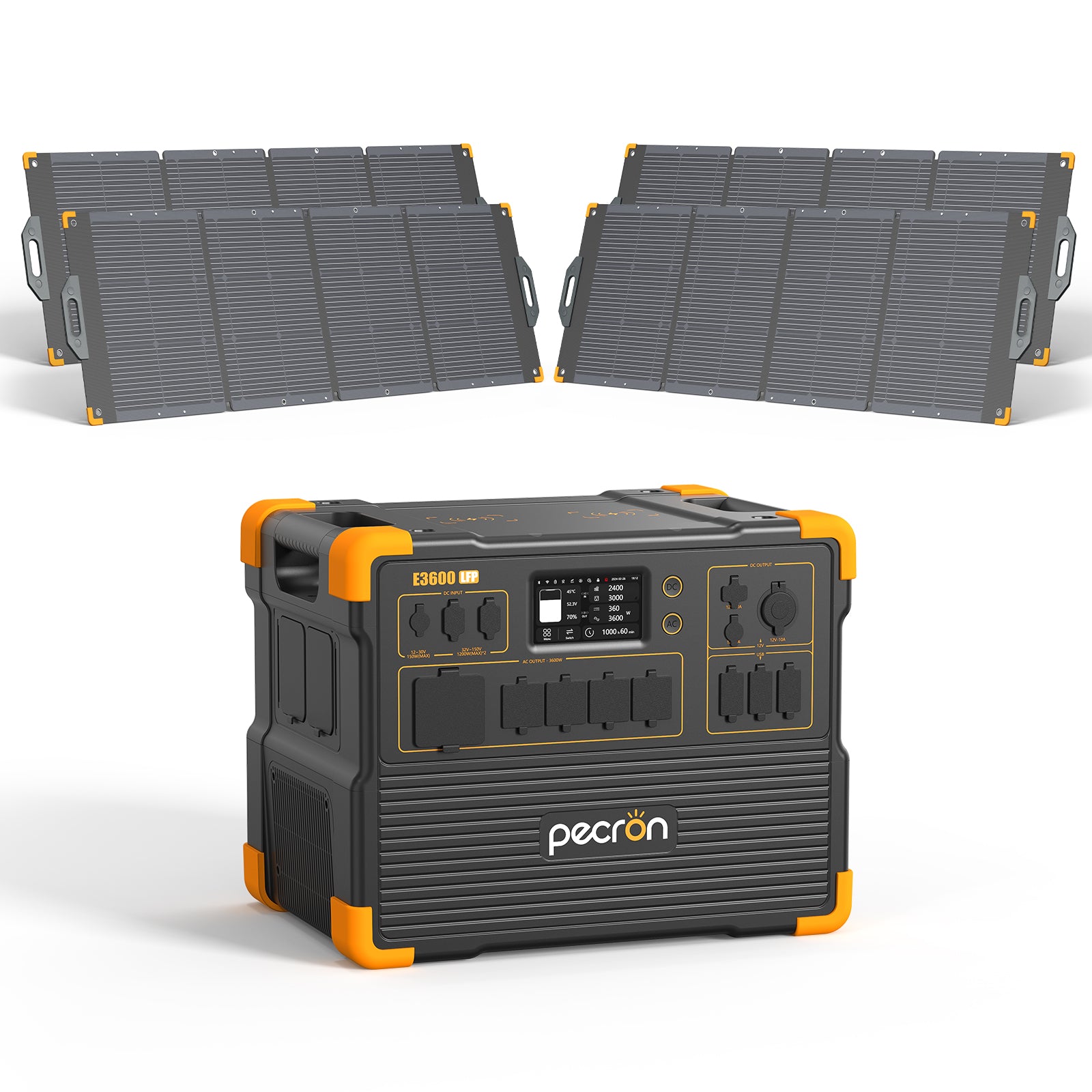 E3600LFP+4*300W Solar Panel / Without Trolley / EP3800-48v is 3840Wh PRE-ORDER (only battery/not output/input)
