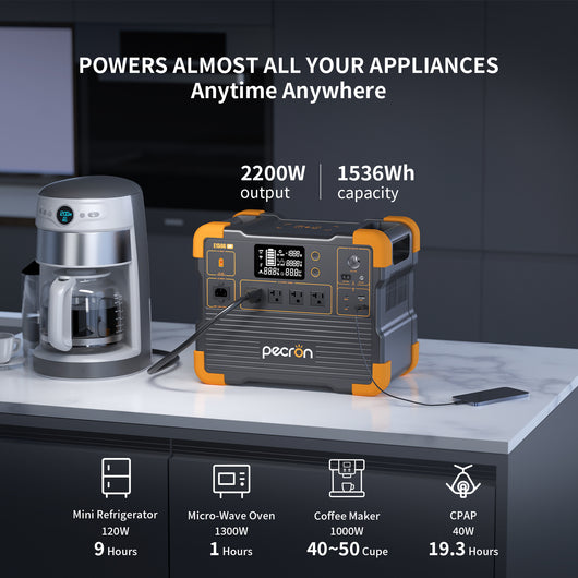 PECRON E1500LFP Expandable Portable Power Station