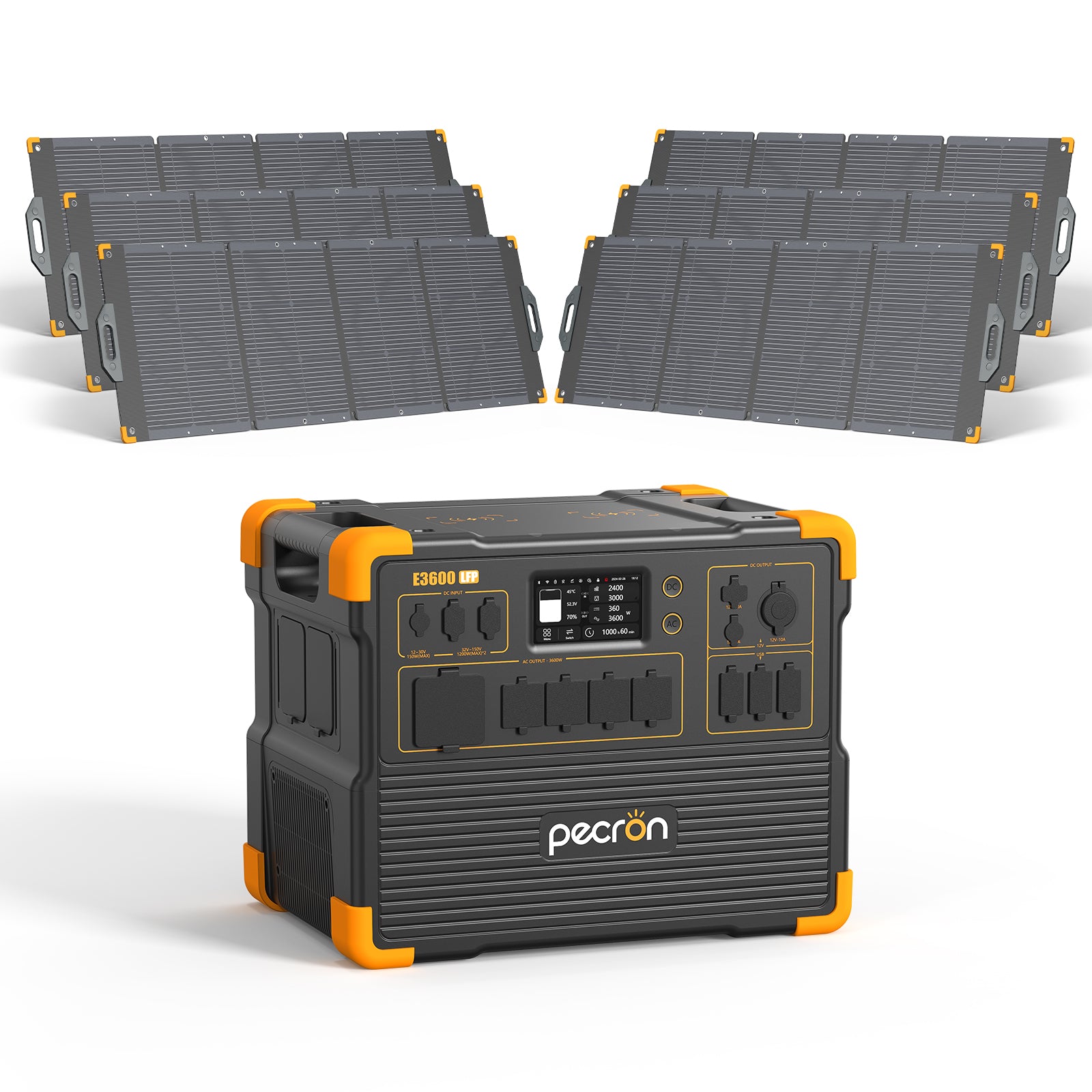 E3600LFP+6*300W Solar Panel / Without Trolley / EP3800-48v is 3840Wh PRE-ORDER (only battery/not output/input)