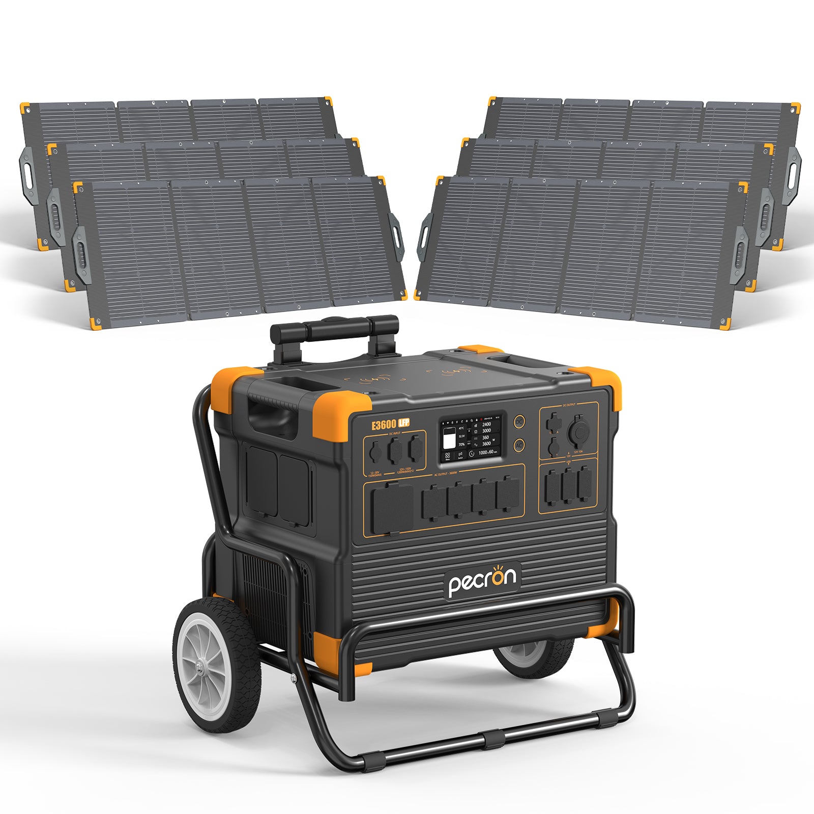 E3600LFP+6*300W Solar Panel / With Trolley / EP3800-48v is 3840Wh PRE-ORDER (only battery/not output/input)