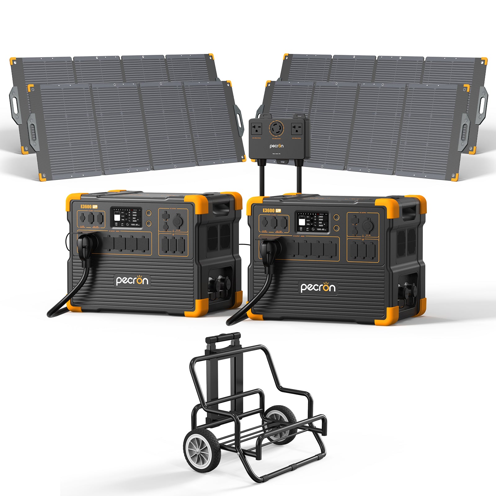 2*E3600LFP+240V box+4*PV300 / With Trolley / EP3800-48v is 3840Wh PRE-ORDER (only battery/not output/input)