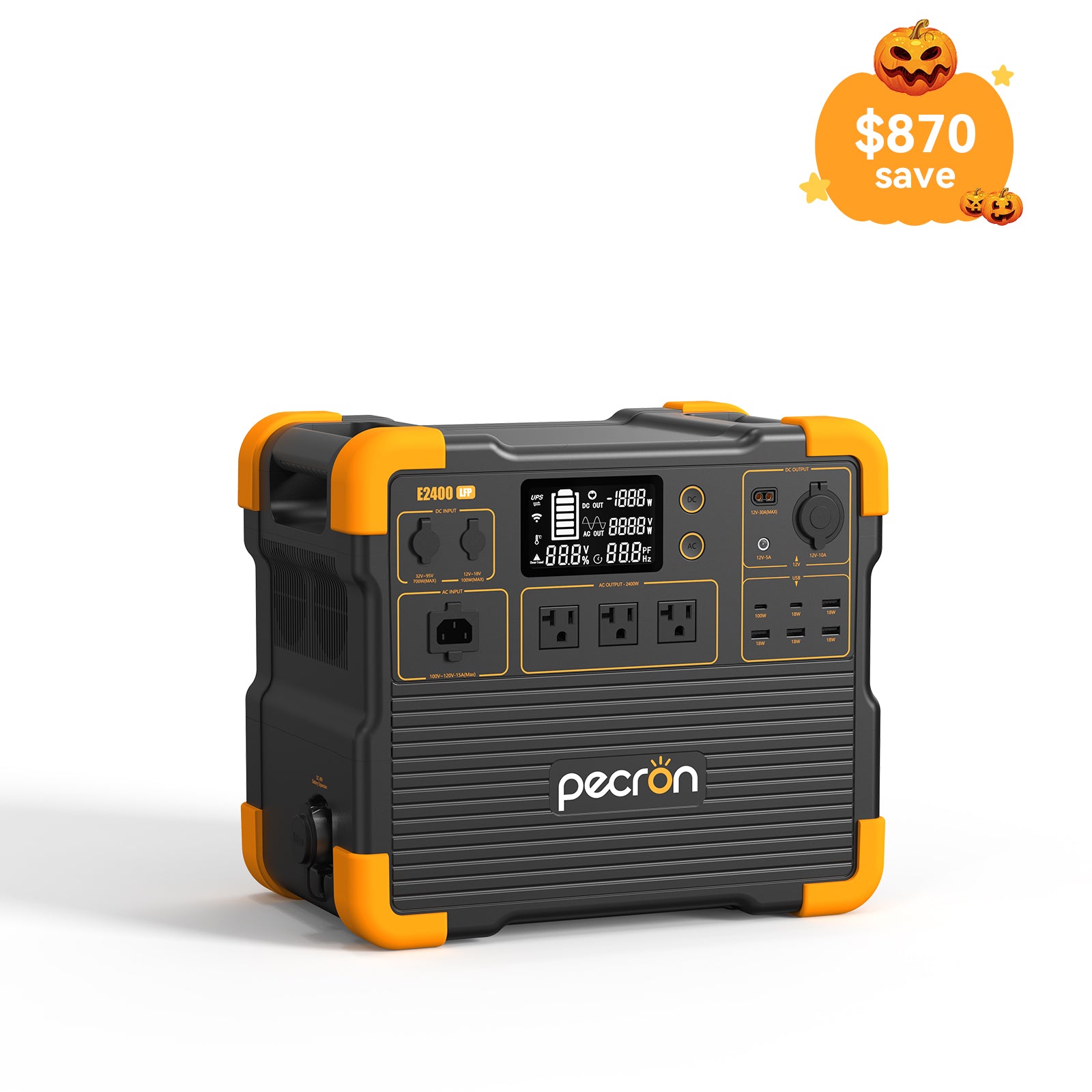 PECRON E2400LFP Portable Power Station 2400W 2048Wh