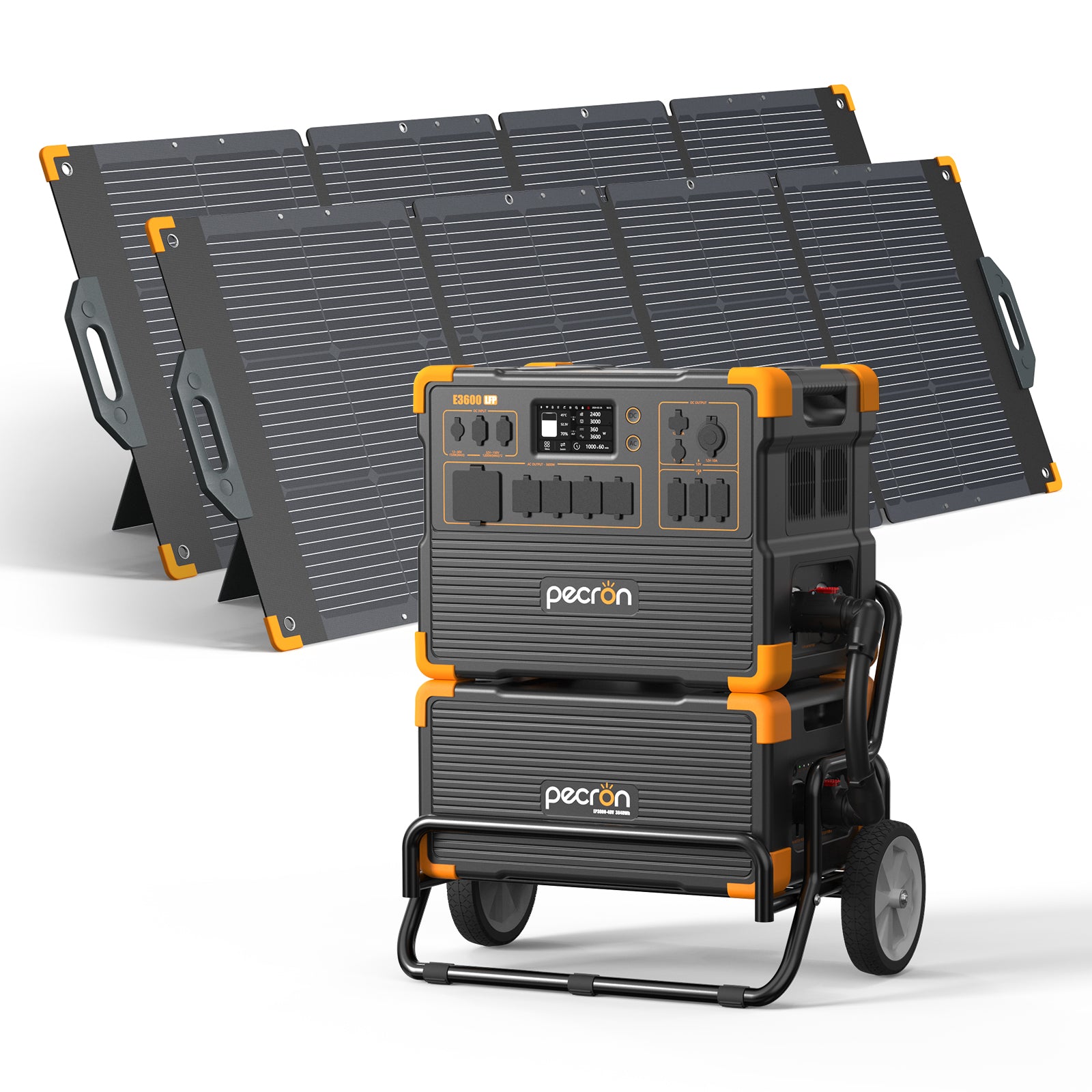 E3600LFP+EP3800-48V+2*PV300 / With Trolley / EP3800-48v is 3840Wh (only battery/not output/input)PRE-ORDER