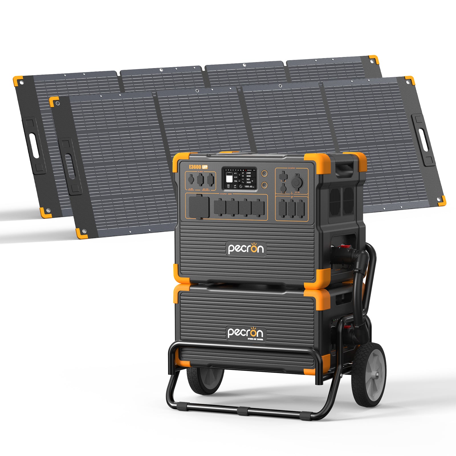 E3600LFP+EP3800-48V+2*PV300 / With Trolley / EP3800-48v is 3840Wh (only battery/not output/input)PRE-ORDER