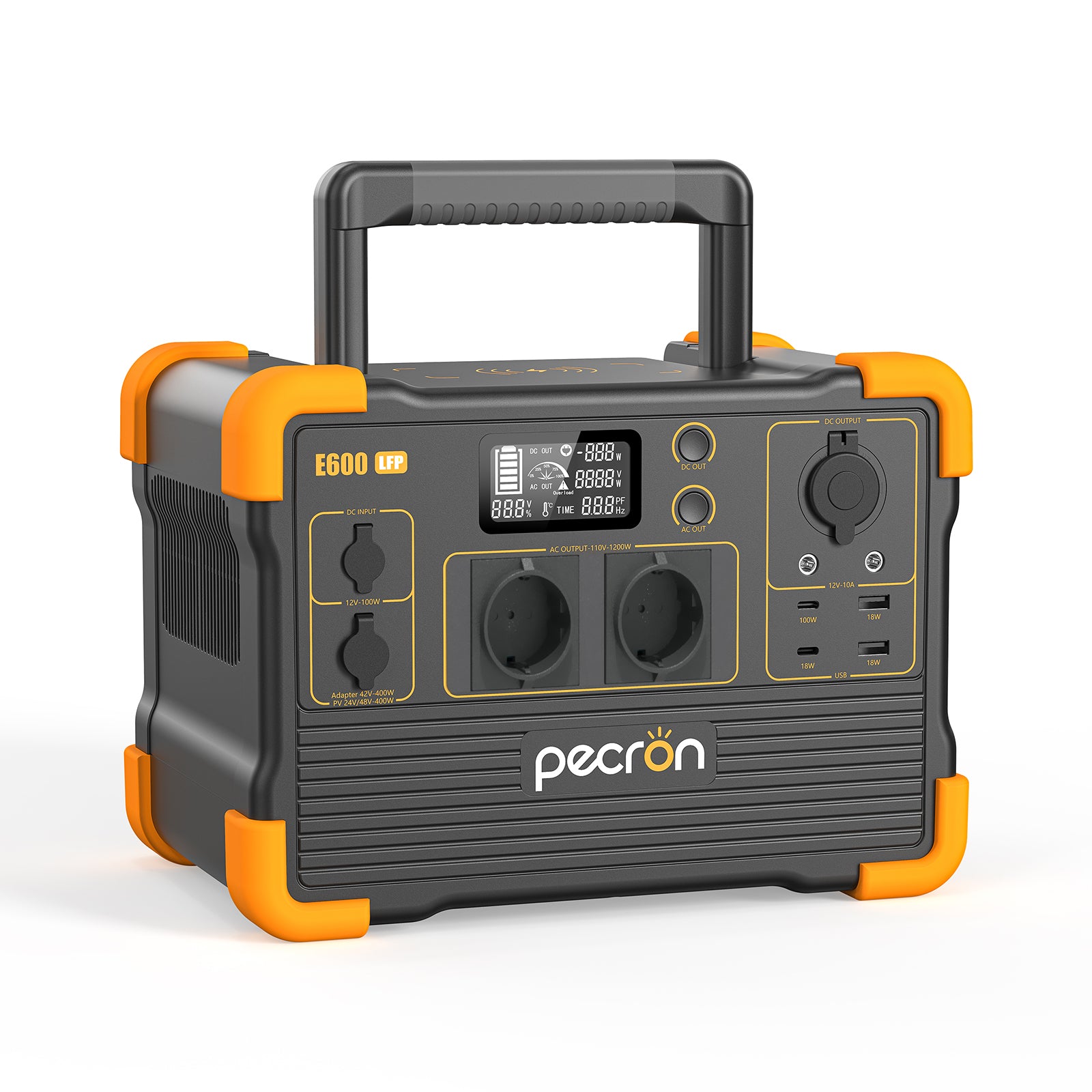 PECRON 230V E600LFP 1200W 614Wh Portable Power Station EU Version