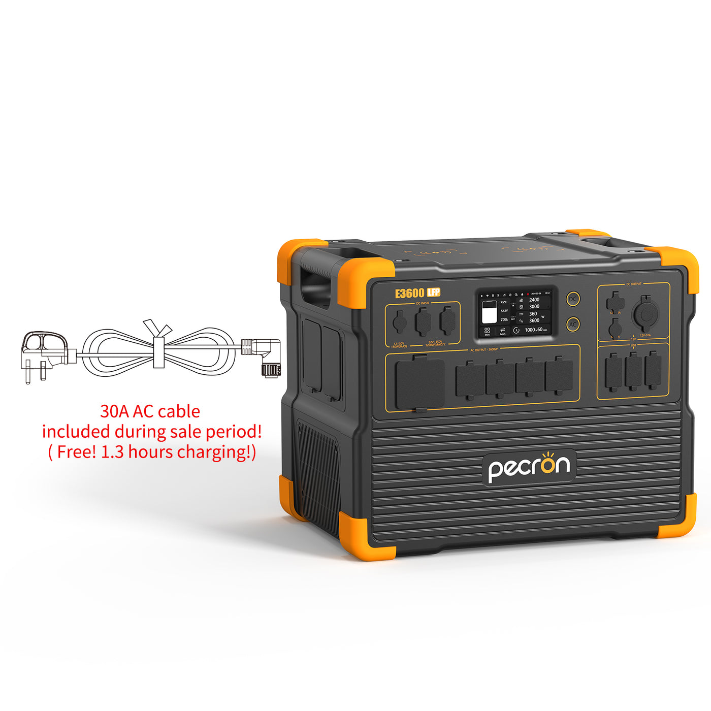 PECRON E3600LFP Portable Power Station 3600W 3072Wh PRE-ORDER
