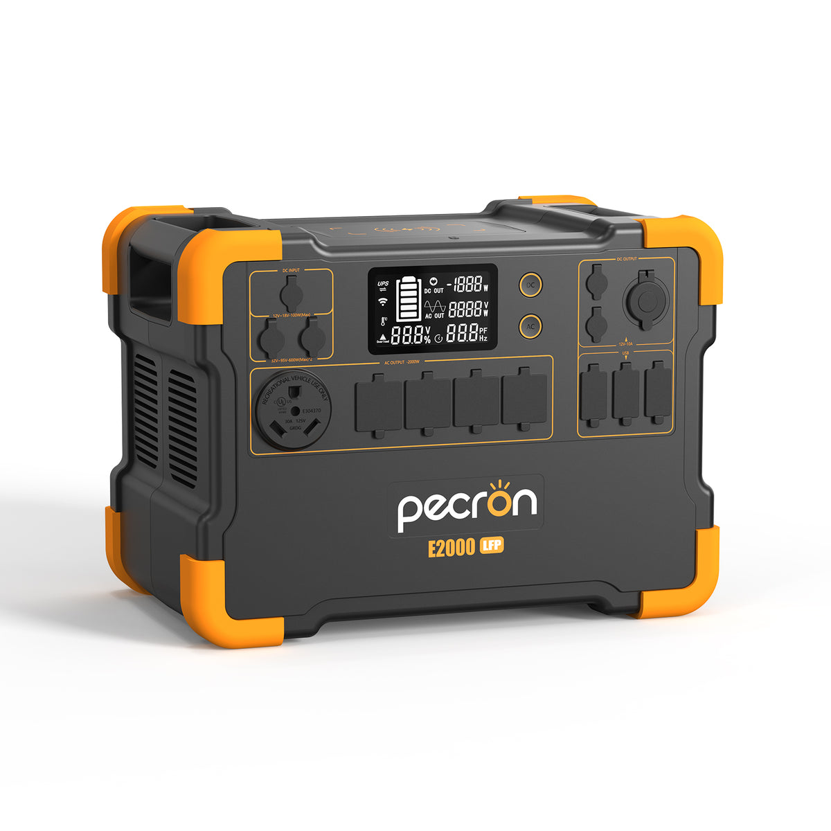 powerstation camping 2000 watt PECRON E2000LFP Expandable Portable Power Station 2000W AC Pure Sine Wave Inverter 16 Versatile Output 1200W Max Solar Charging