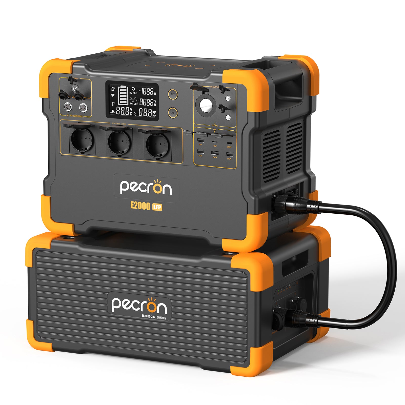 PECRON E2000LFP 230V Expandable Portable Power Station EU Version