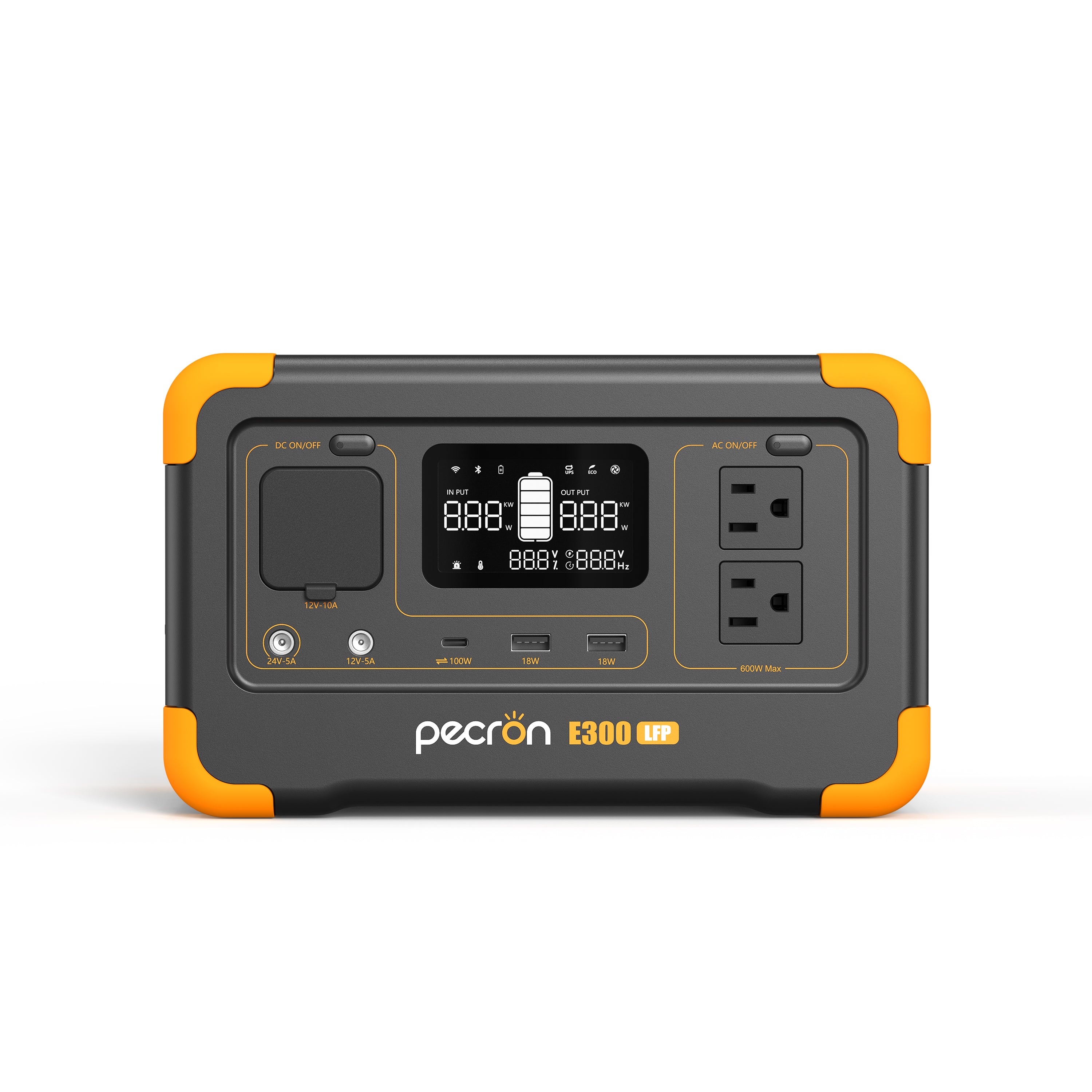 PECRON E300LFP Portable Power Station 600W 288Wh