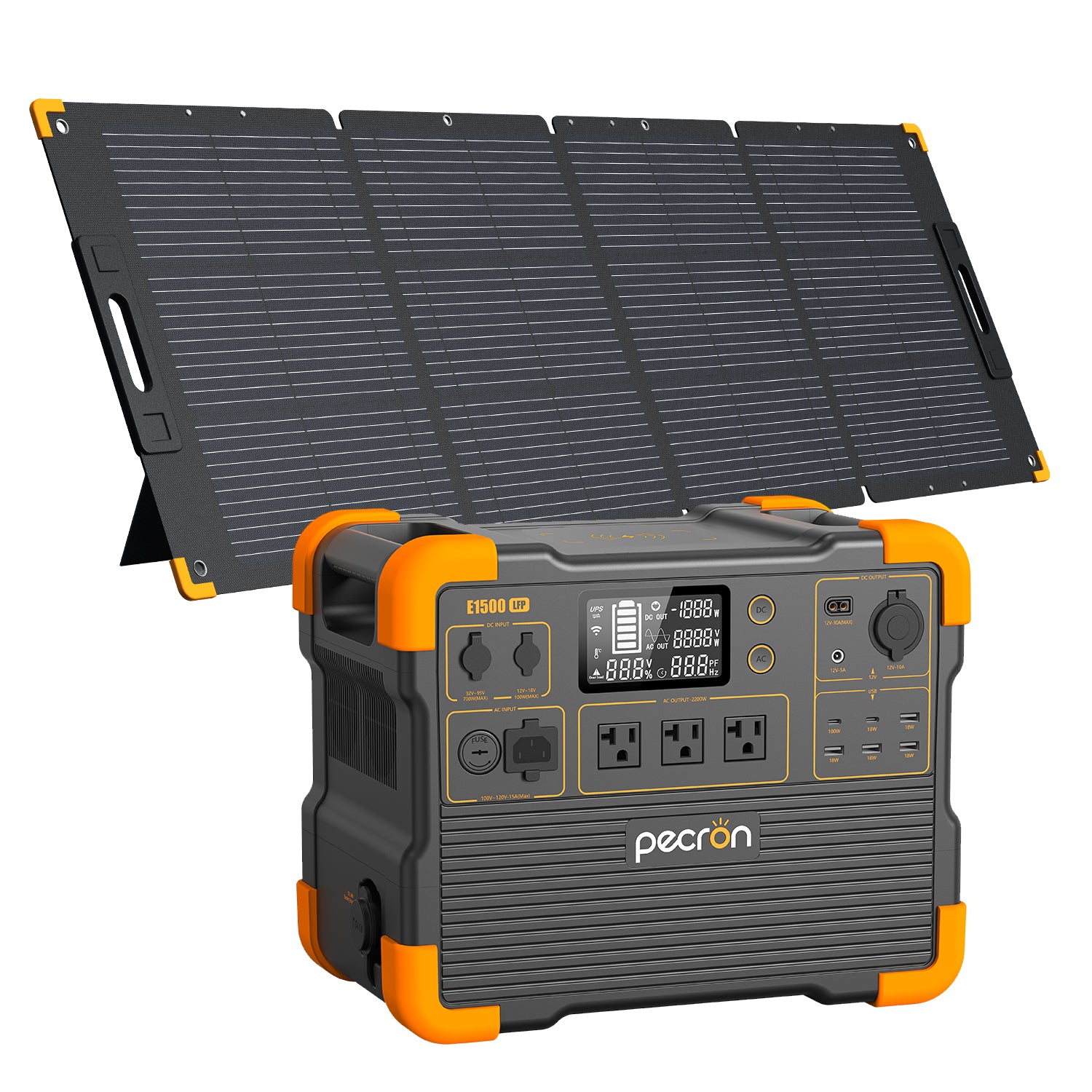 PECRON E1500LFP Portable Power Station 2200W 1536Wh Expandable Battery Canada