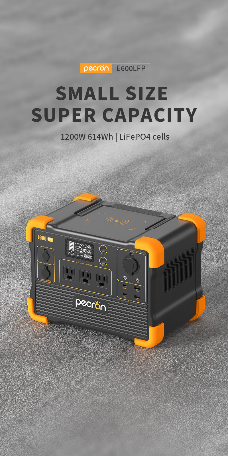 PECRON Station d'énergie portable 2000W Batterie de secours pour