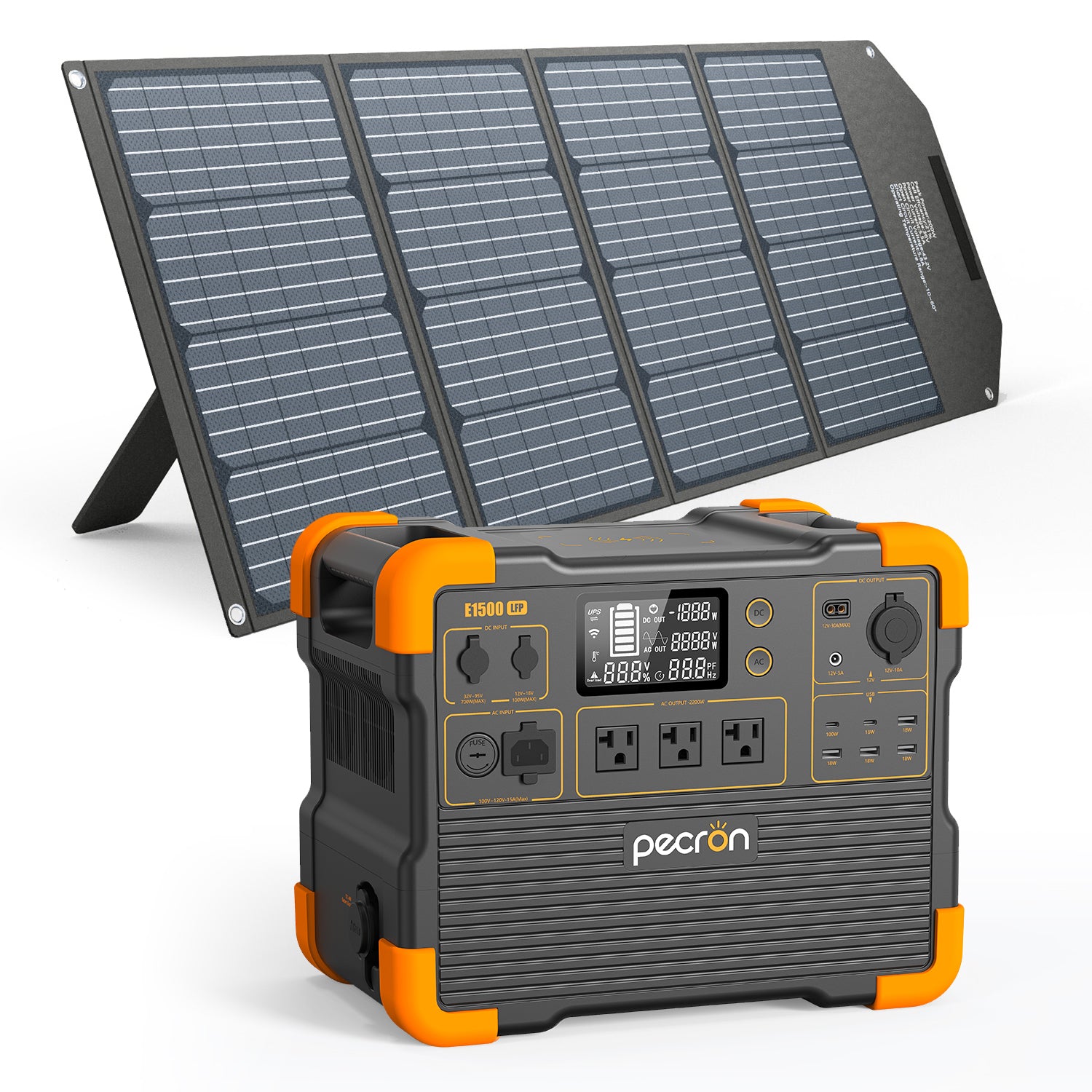 PECRON E1500LFP Portable Power Station 2200W 1536Wh Expandable Battery