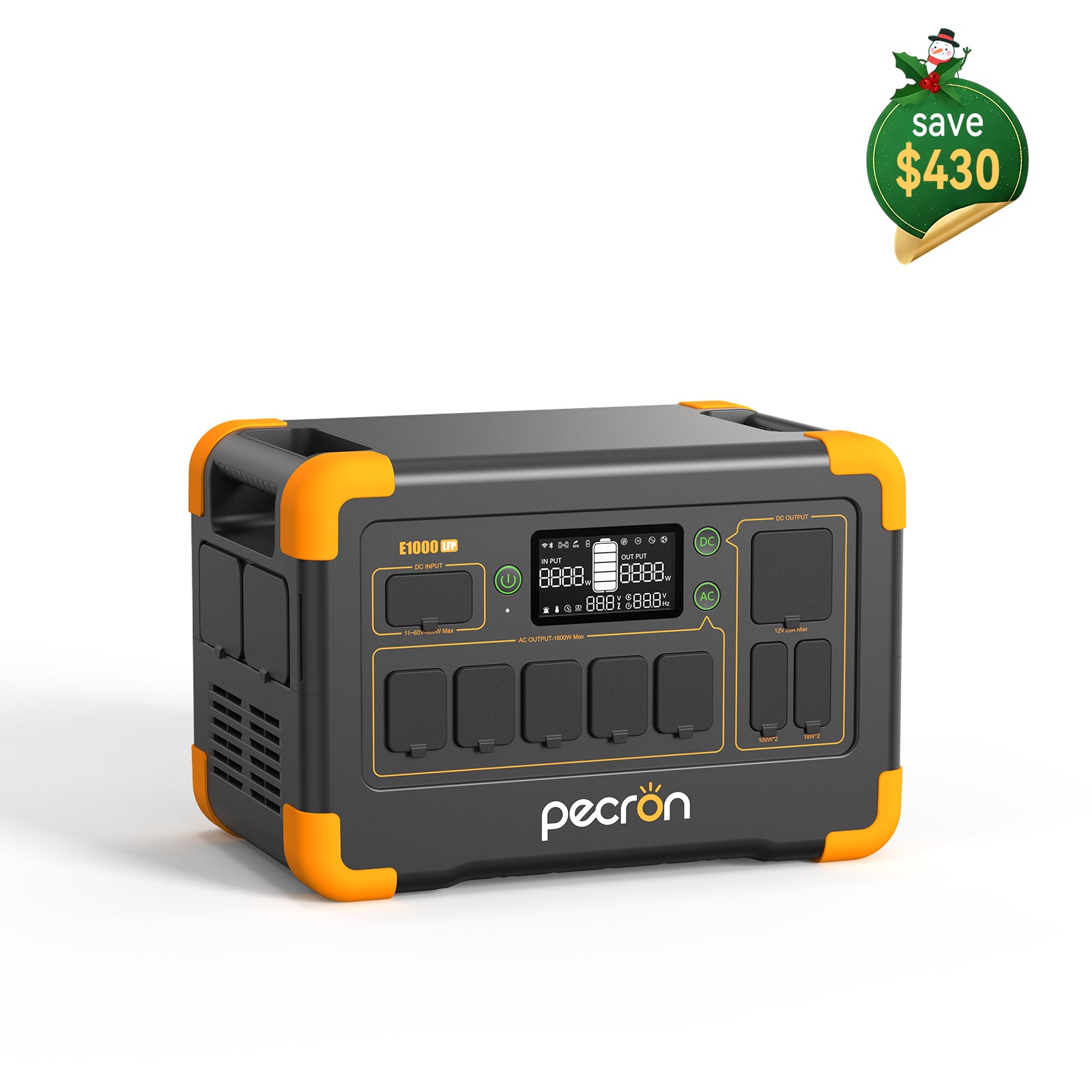 PECRON E1000LFP Portable Power Station 1800W 1024Wh