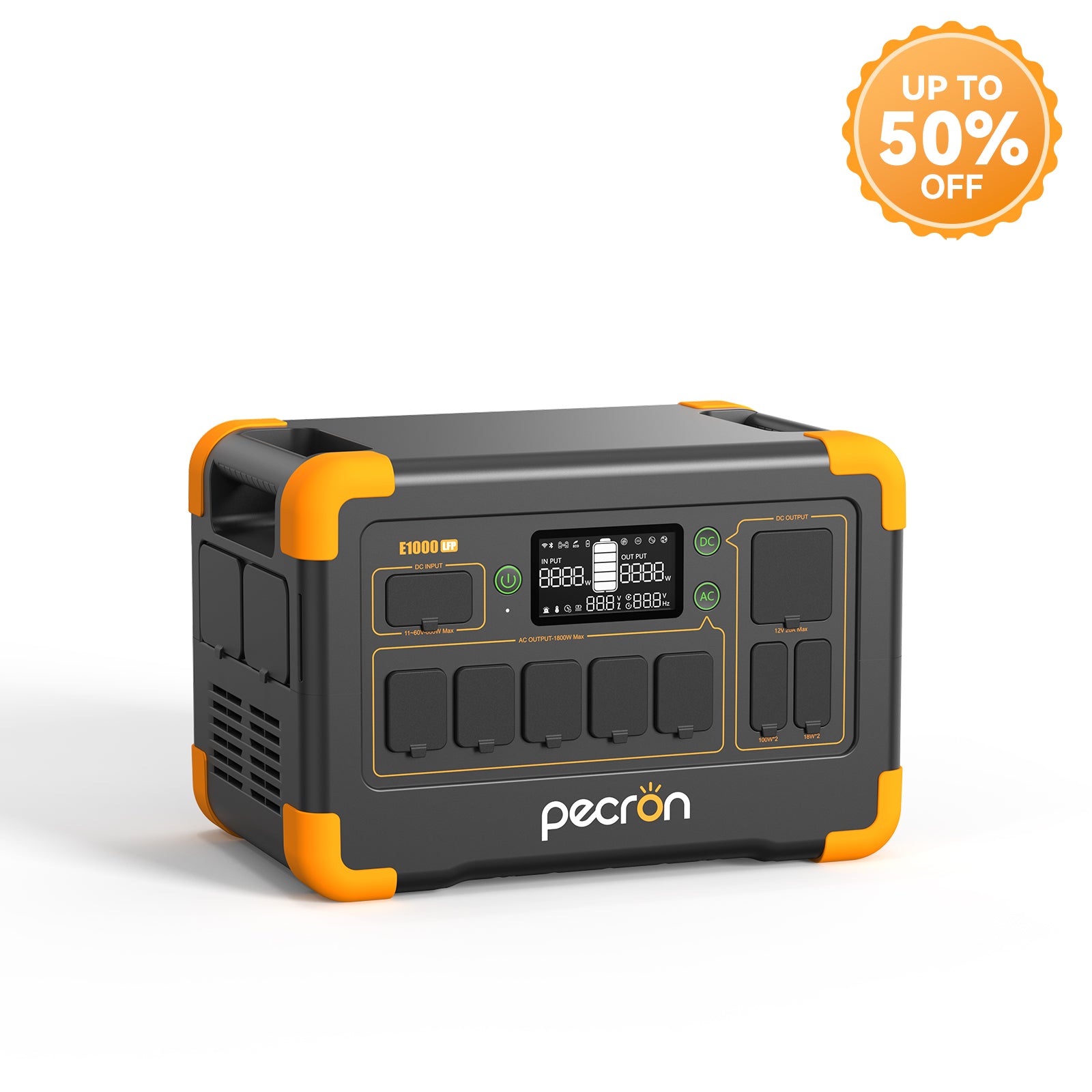 PECRON E1000LFP Portable Power Station 1800W 1024Wh