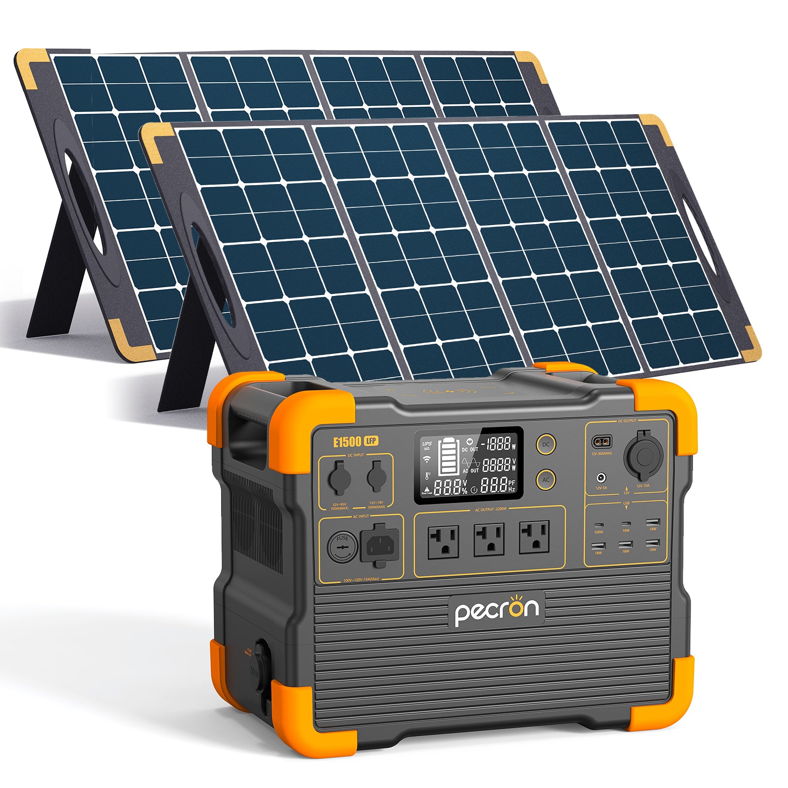 PECRON E1500LFP Solar Generator Kit