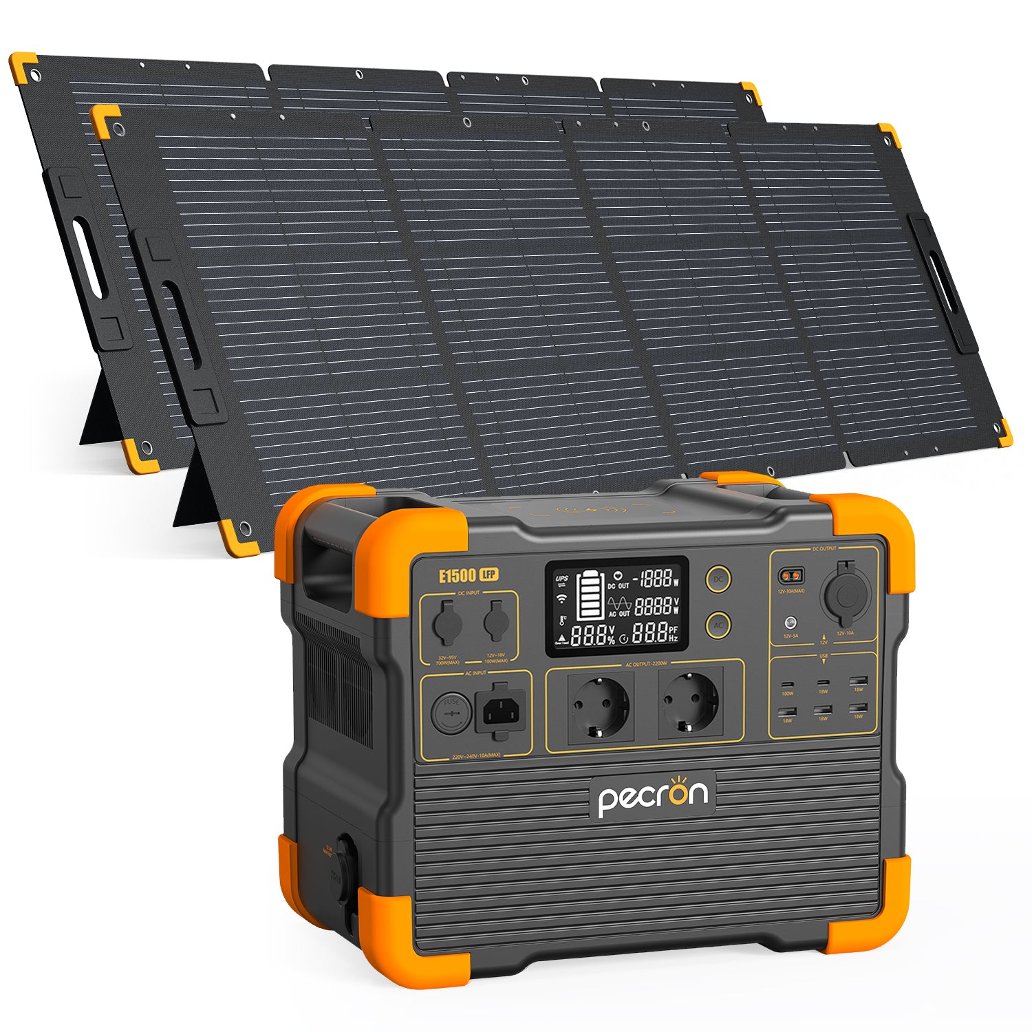 PECRON 230V E1500LFP 2200W 1536Wh Portable Power Station EU Version