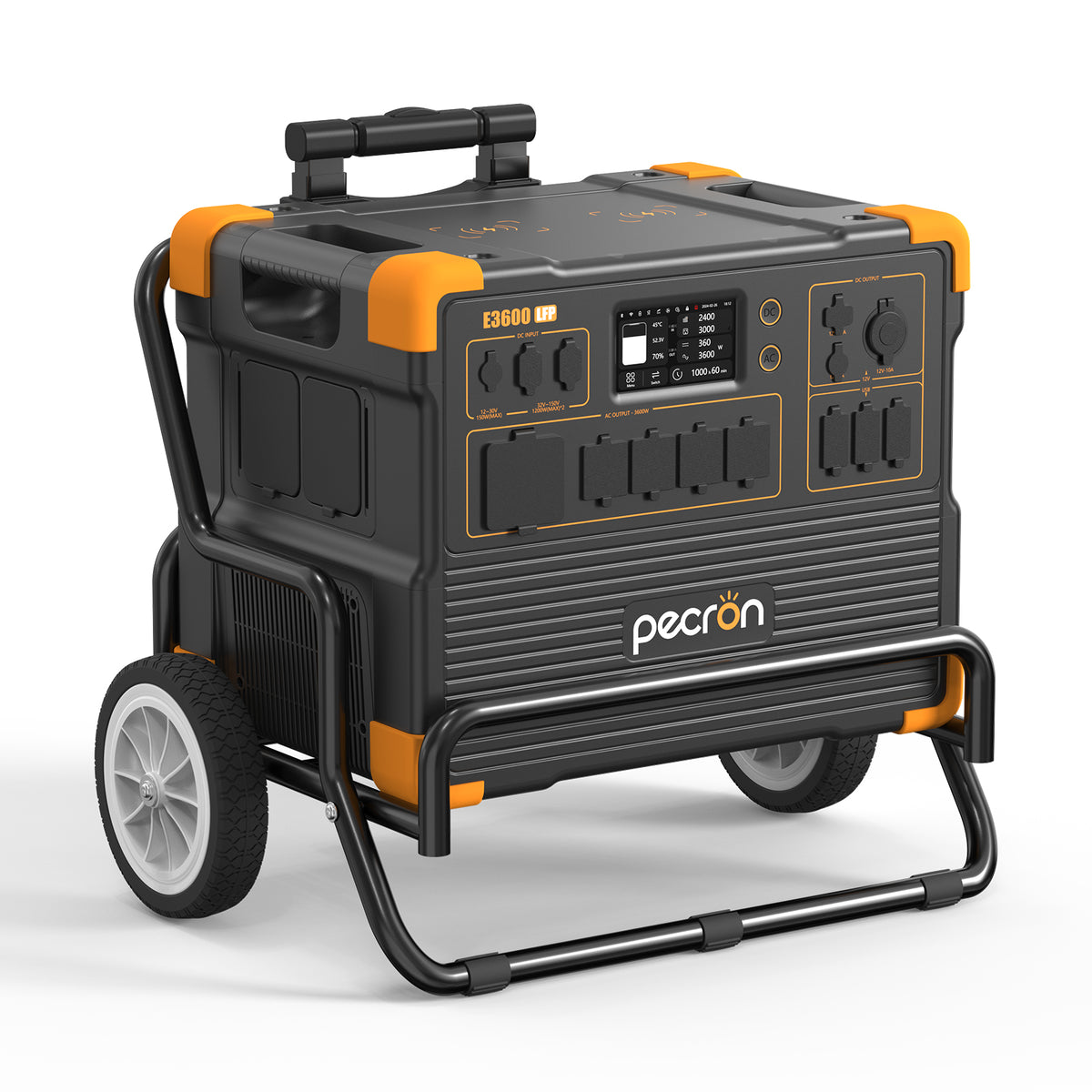 pecron portable power station PECRON E3600LFP Portable Power Station 3600W 3072Wh Solar Generator with Trolley