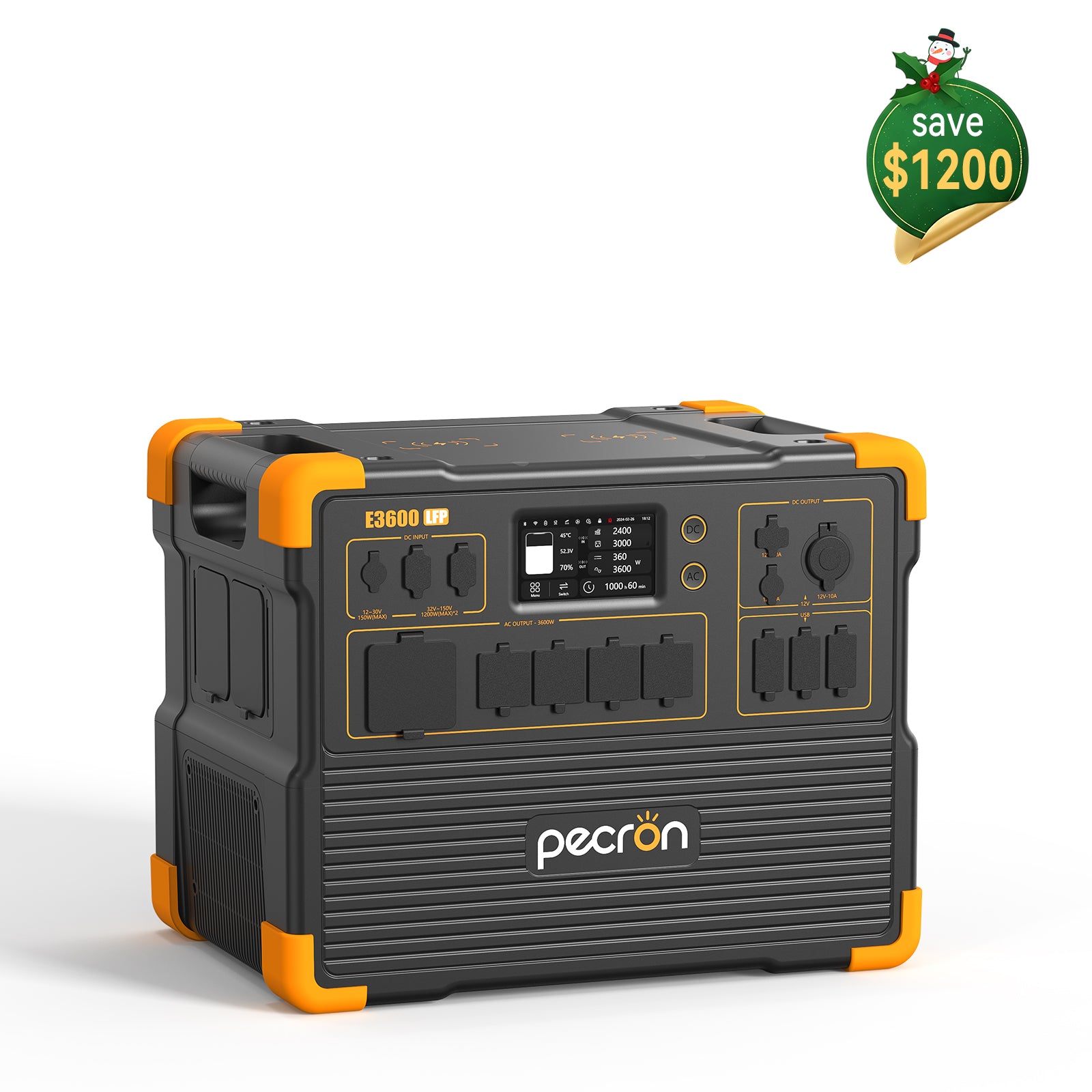 PECRON E3600LFP Portable Power Station 3600W 3072Wh Pre-Order