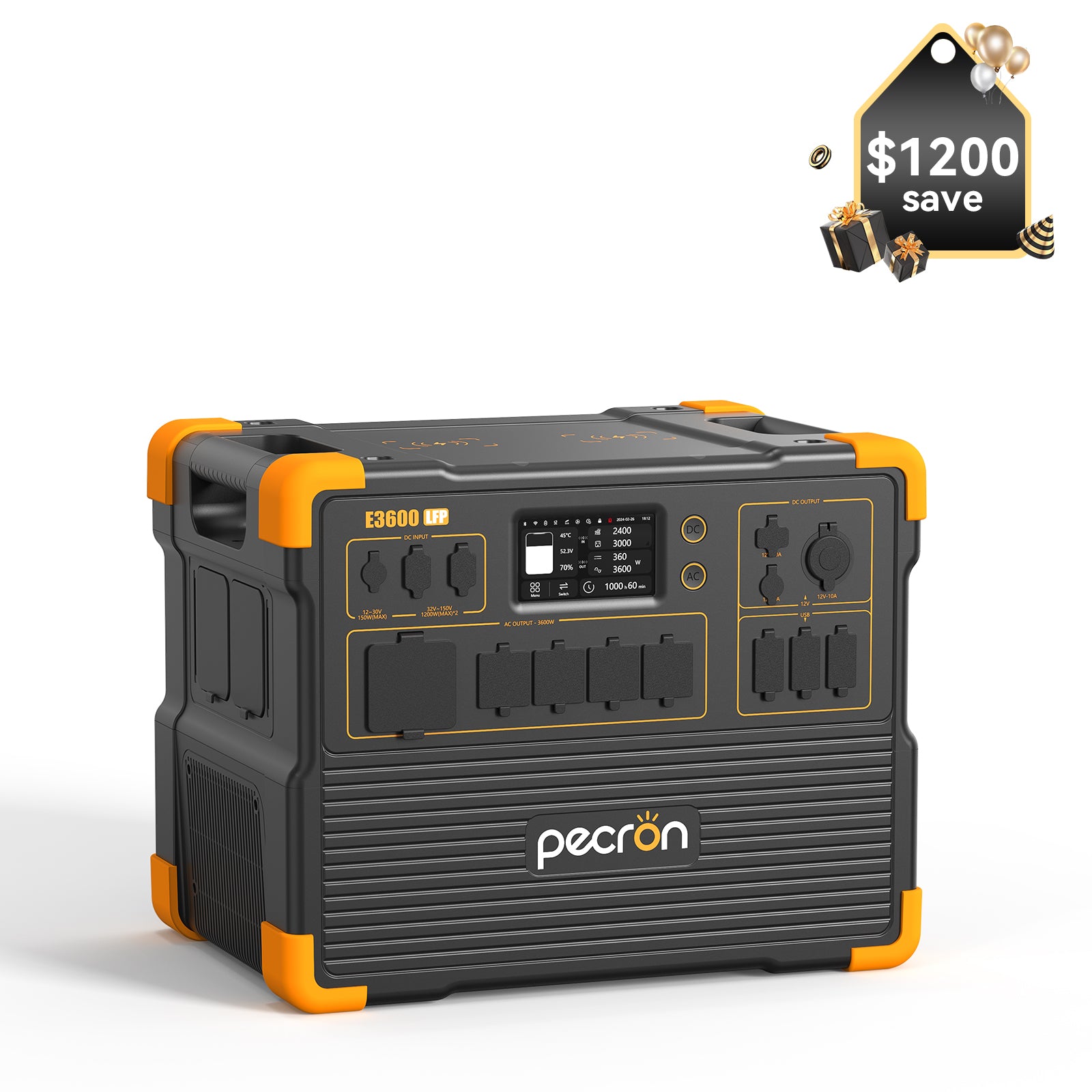 PECRON E3600LFP Portable Power Station 3600W 3072Wh Pre-Order