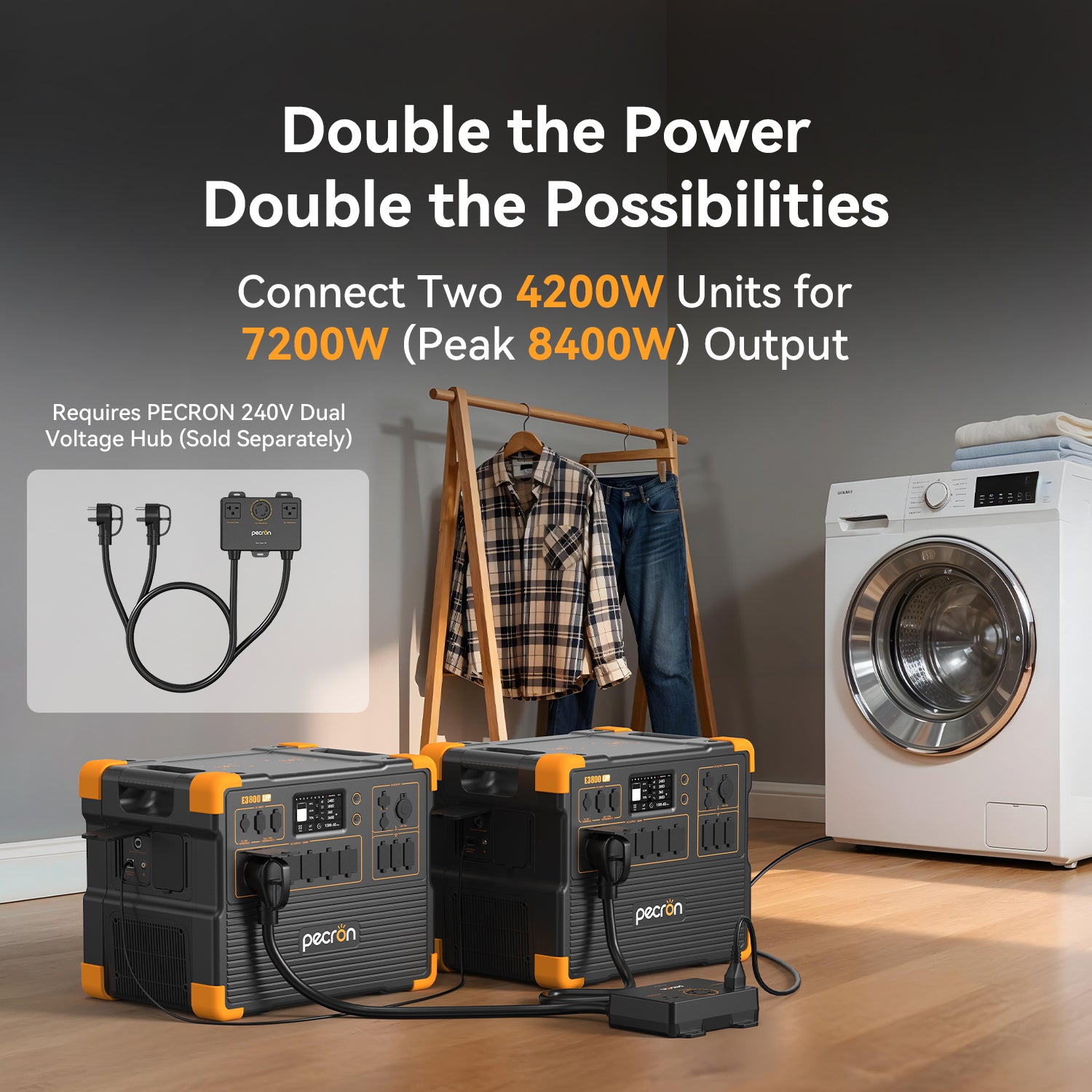 テレビ poporon PECRON E3800LFP Portable Power Station 4200W 3840Wh with Free Cart PRE
