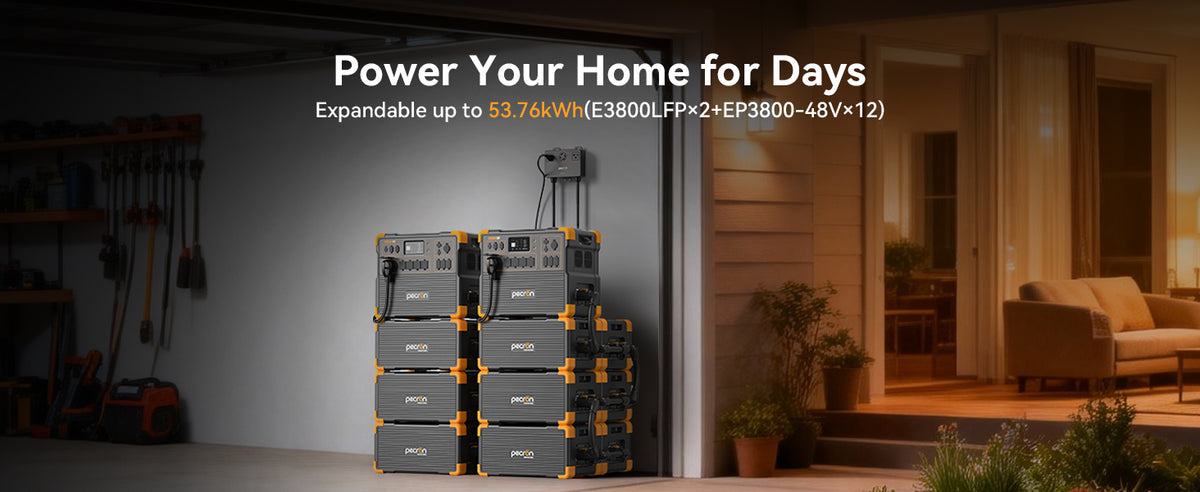PECRON EP3800-48V Expansion Battery 3840Wh for E1500LFP/ E3600LFP/ E10