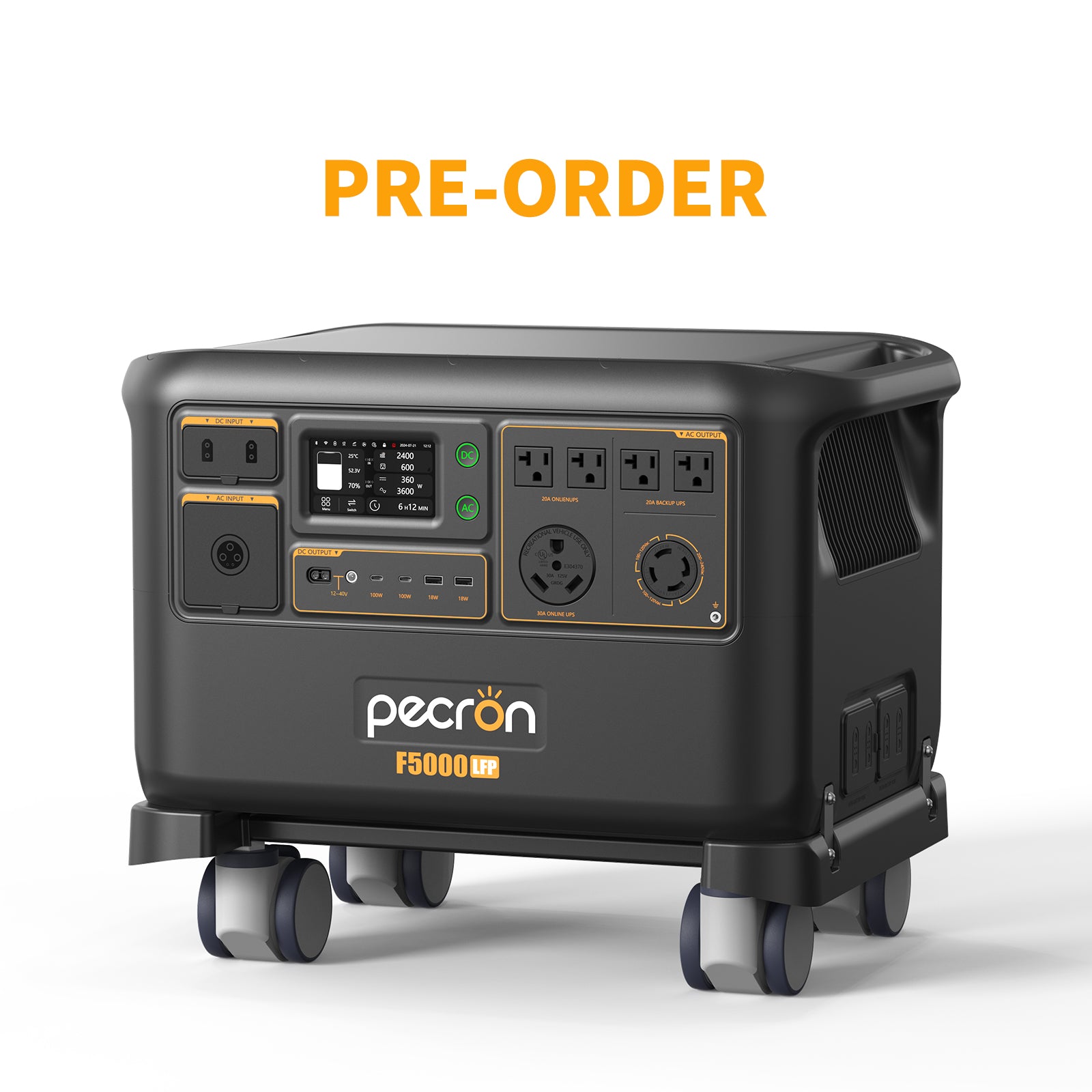PECRON F5000LFP Portable Power Station 7200W 5120Wh 120V/240V PRE-ORDER