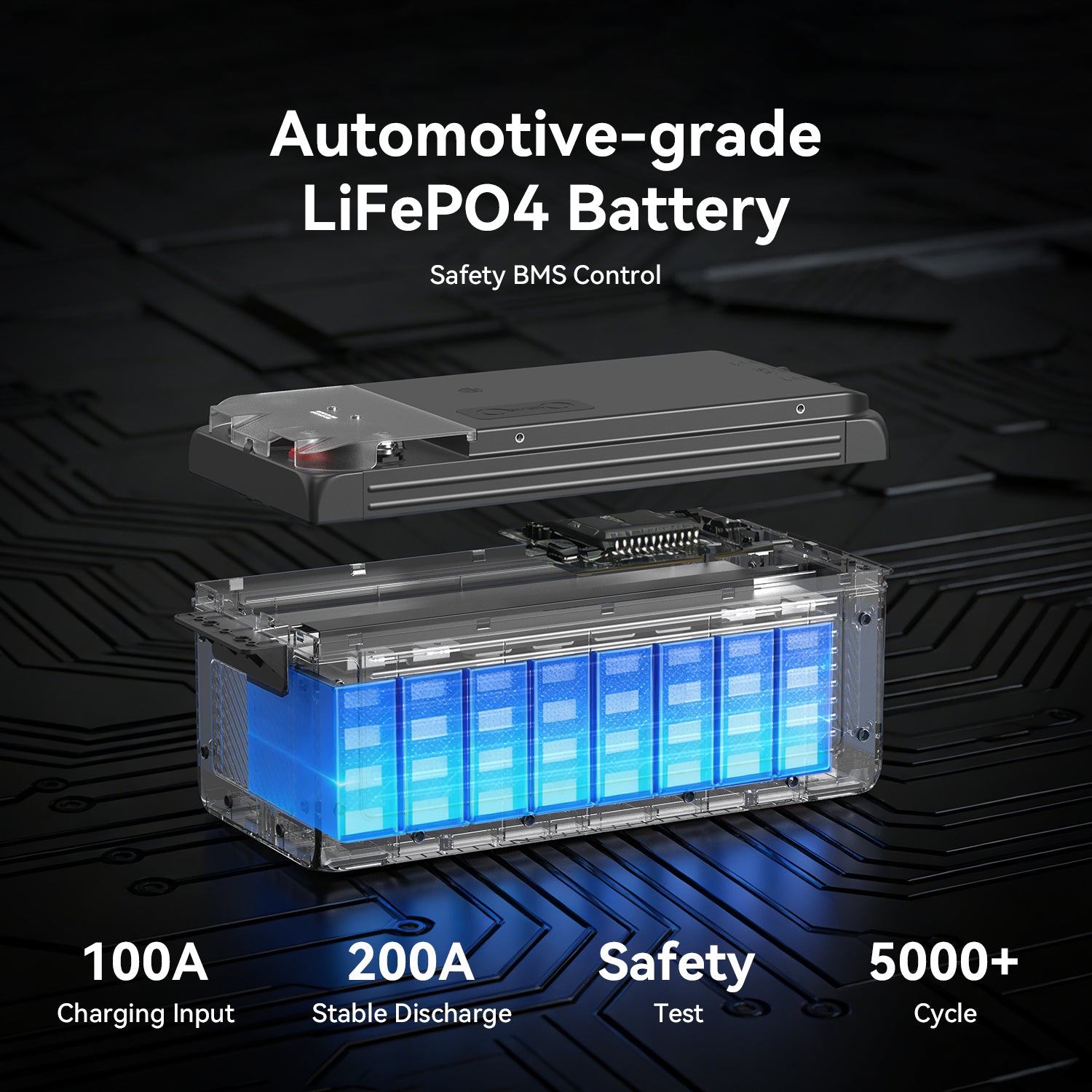 バロンページ PECRON WB12200 Lithium 12V 200Ah Deep Cycle LiFePO4 Battery